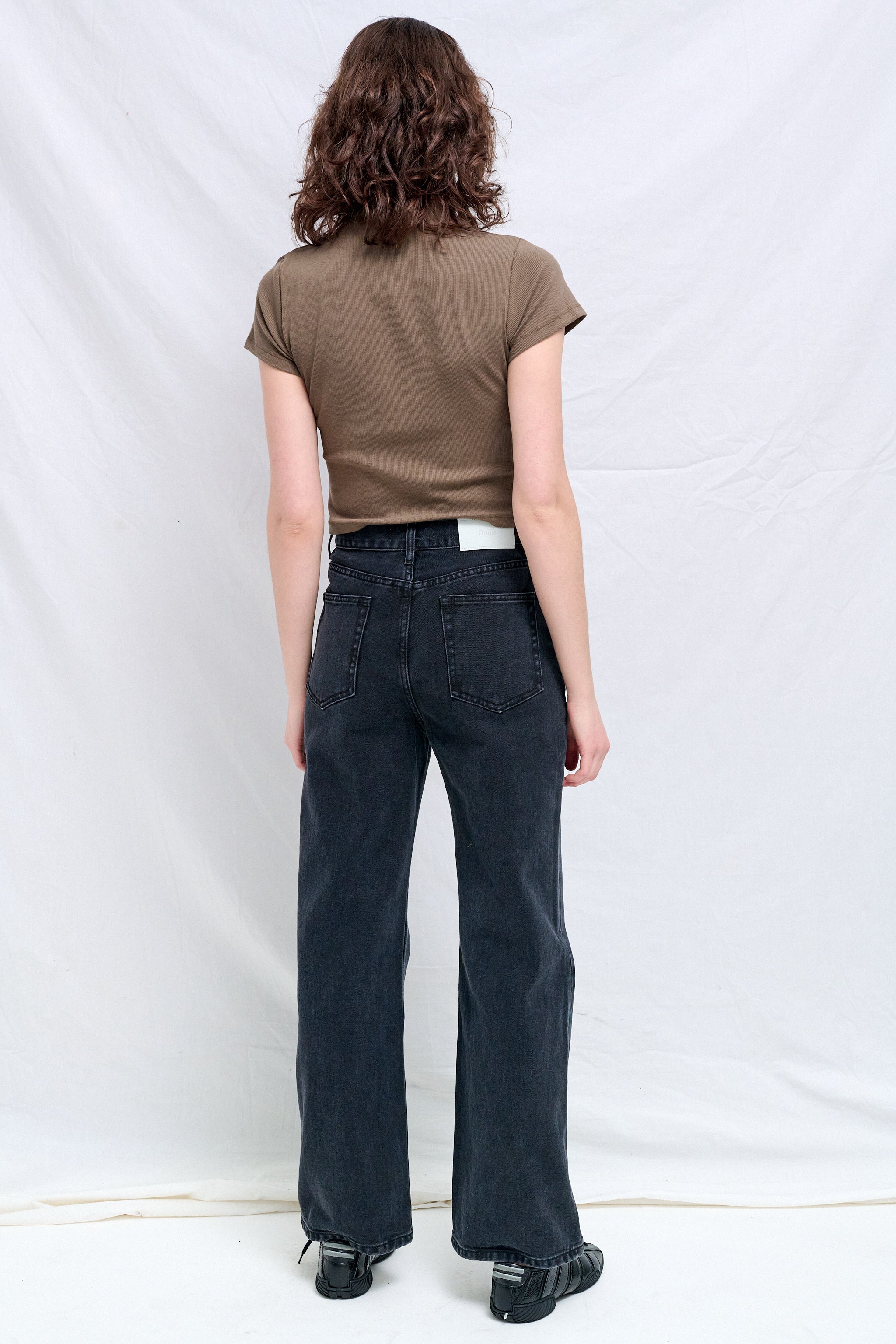 Black Relaxed Flared Jeans