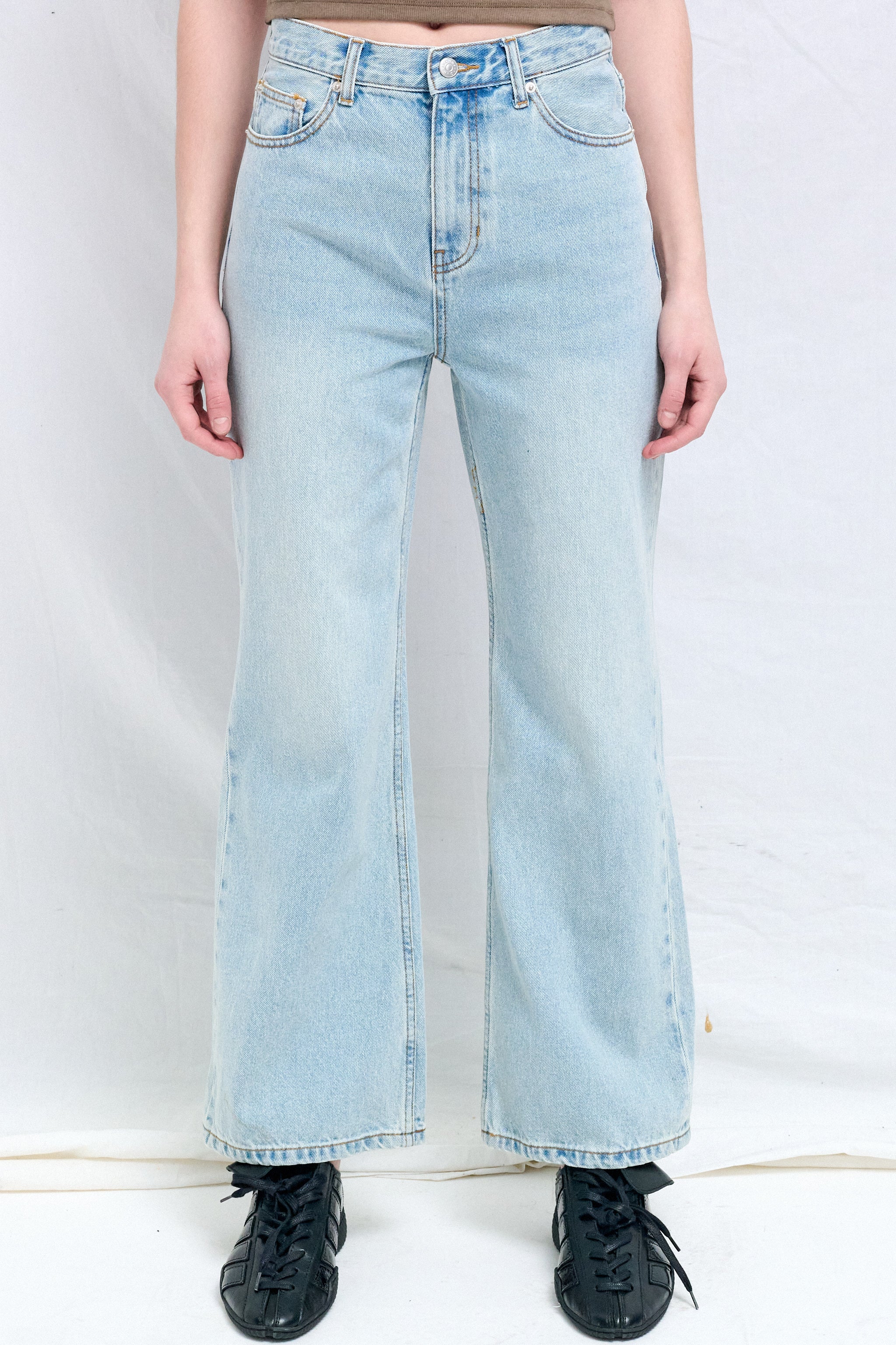 Light Blue Relaxed Flared Jeans