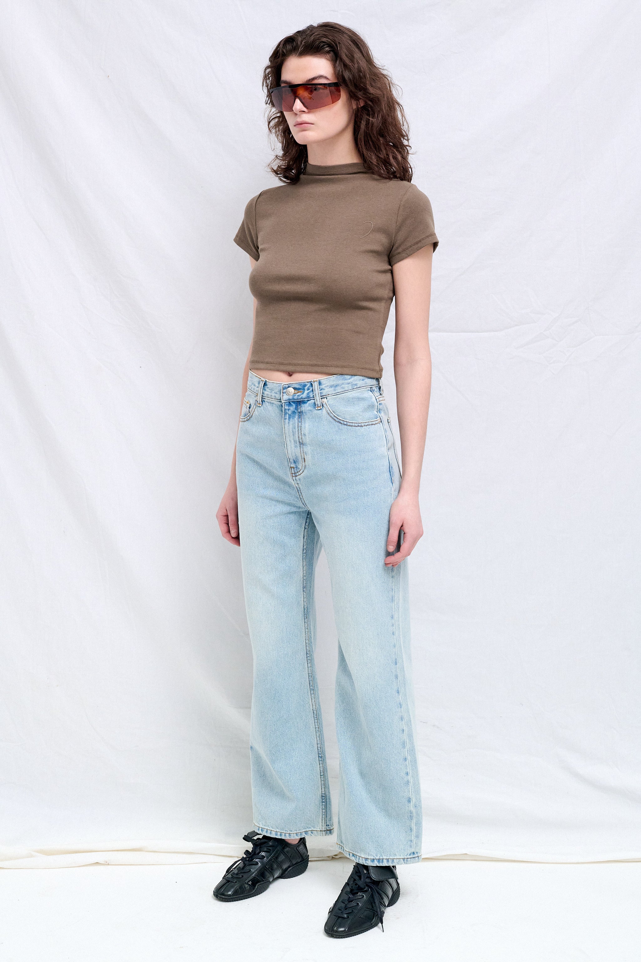 Light Blue Relaxed Flared Jeans