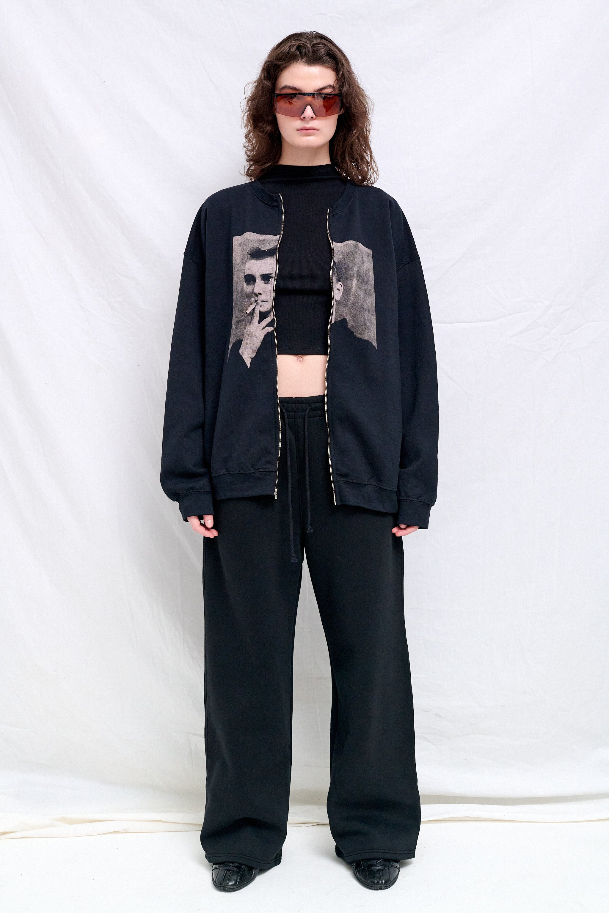 Black Sinead Zip Sweatshirt