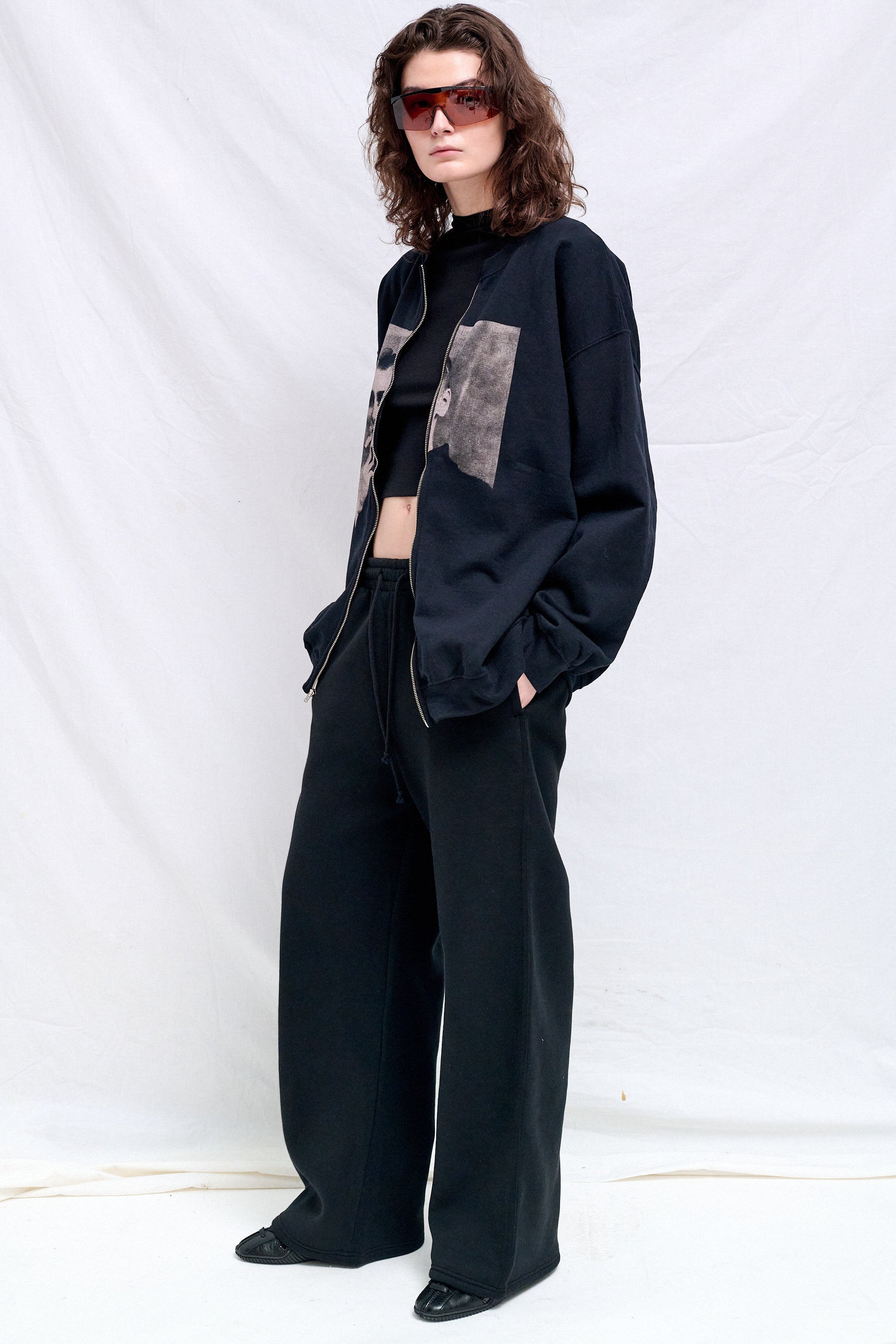 Black Sinead Zip Sweatshirt