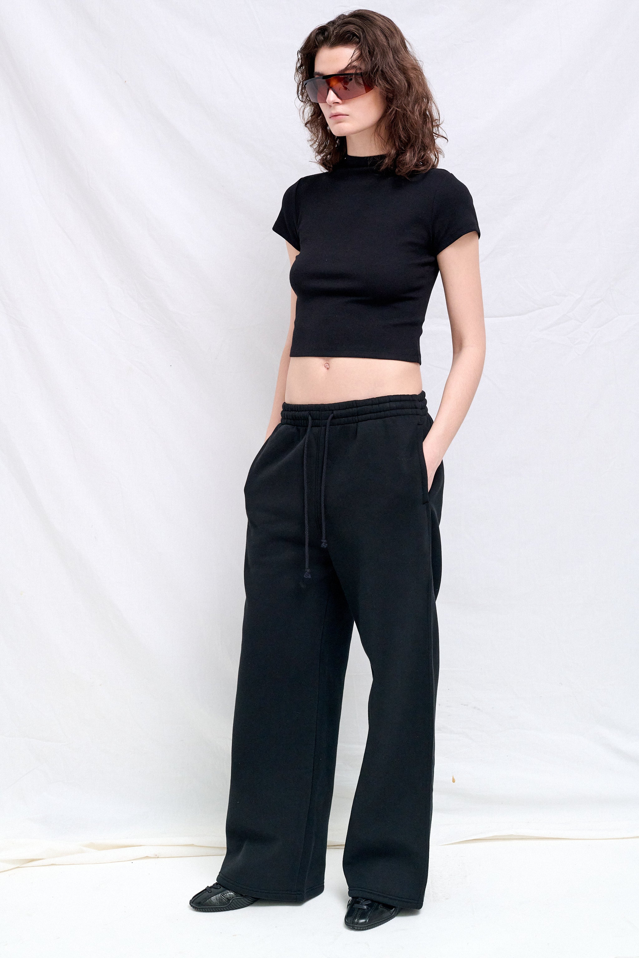 Black Fleece Straight Leg Sweatpant