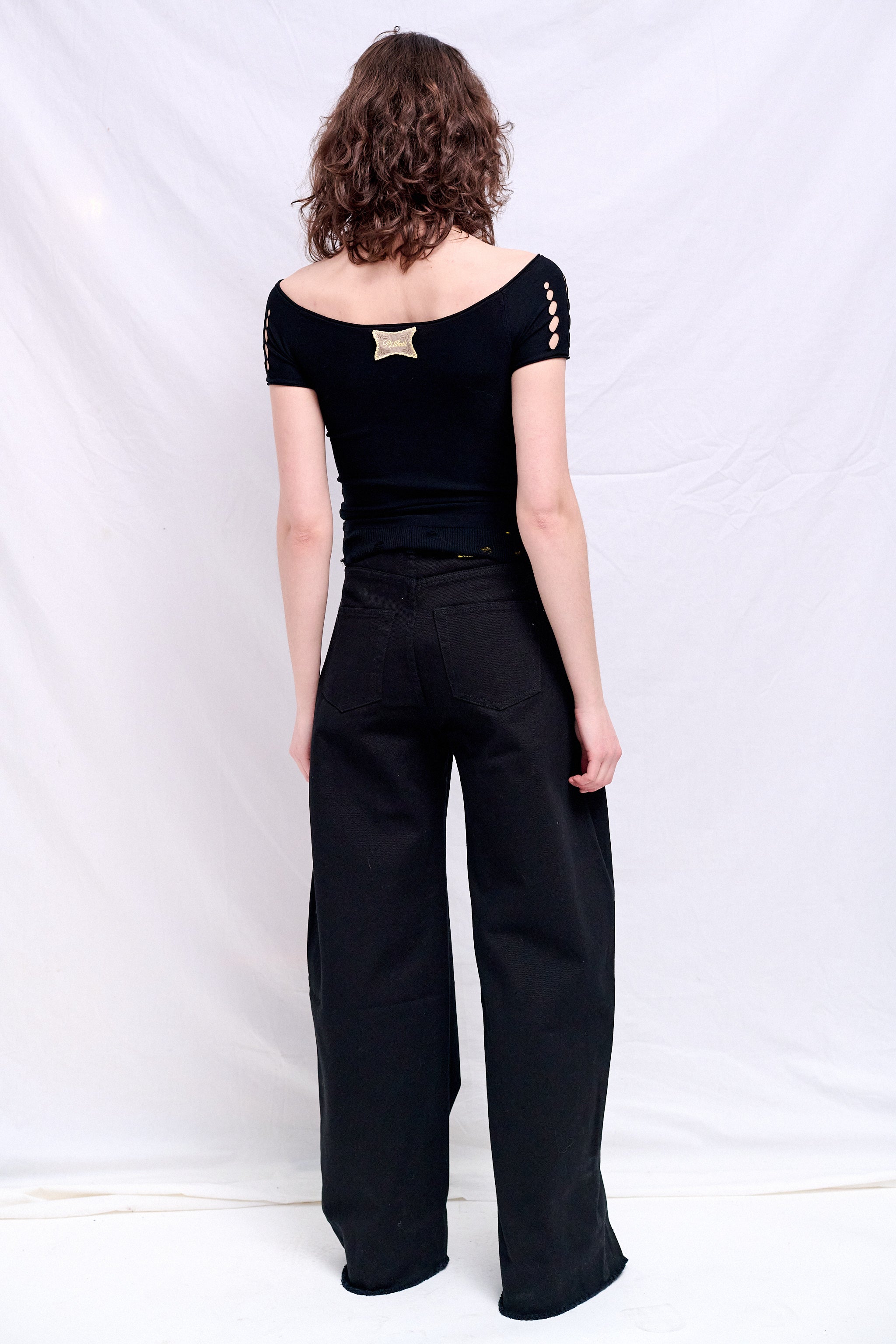 Onyx Cut Out Knit Shirt