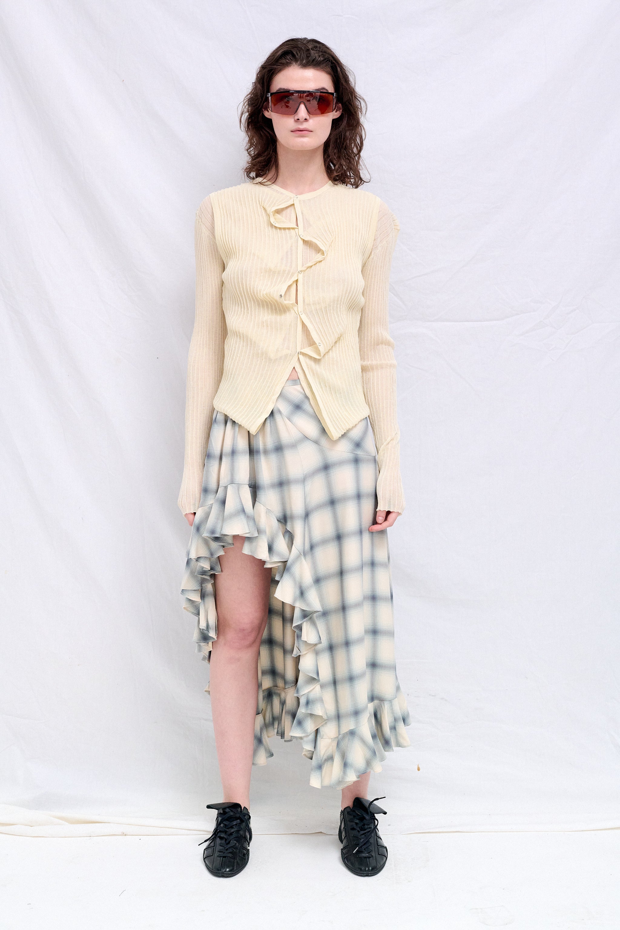 Ivory Double Up Rib Cardigan