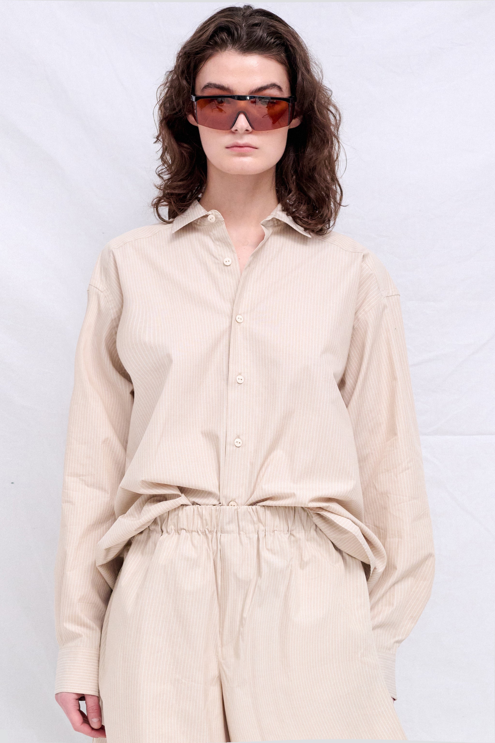 Brown Stripe Claude Shirt - Baserange – Assembly New York