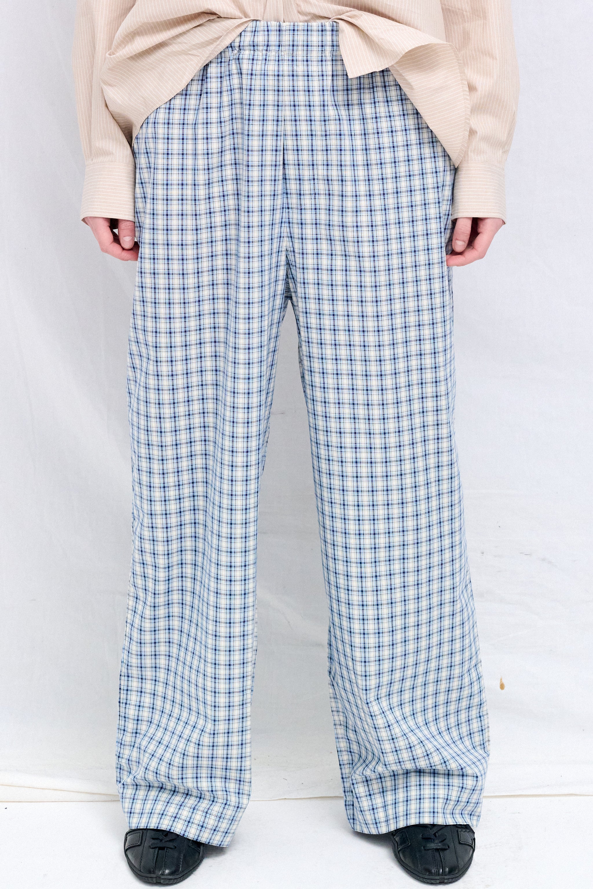 Blue Check Claude Pants