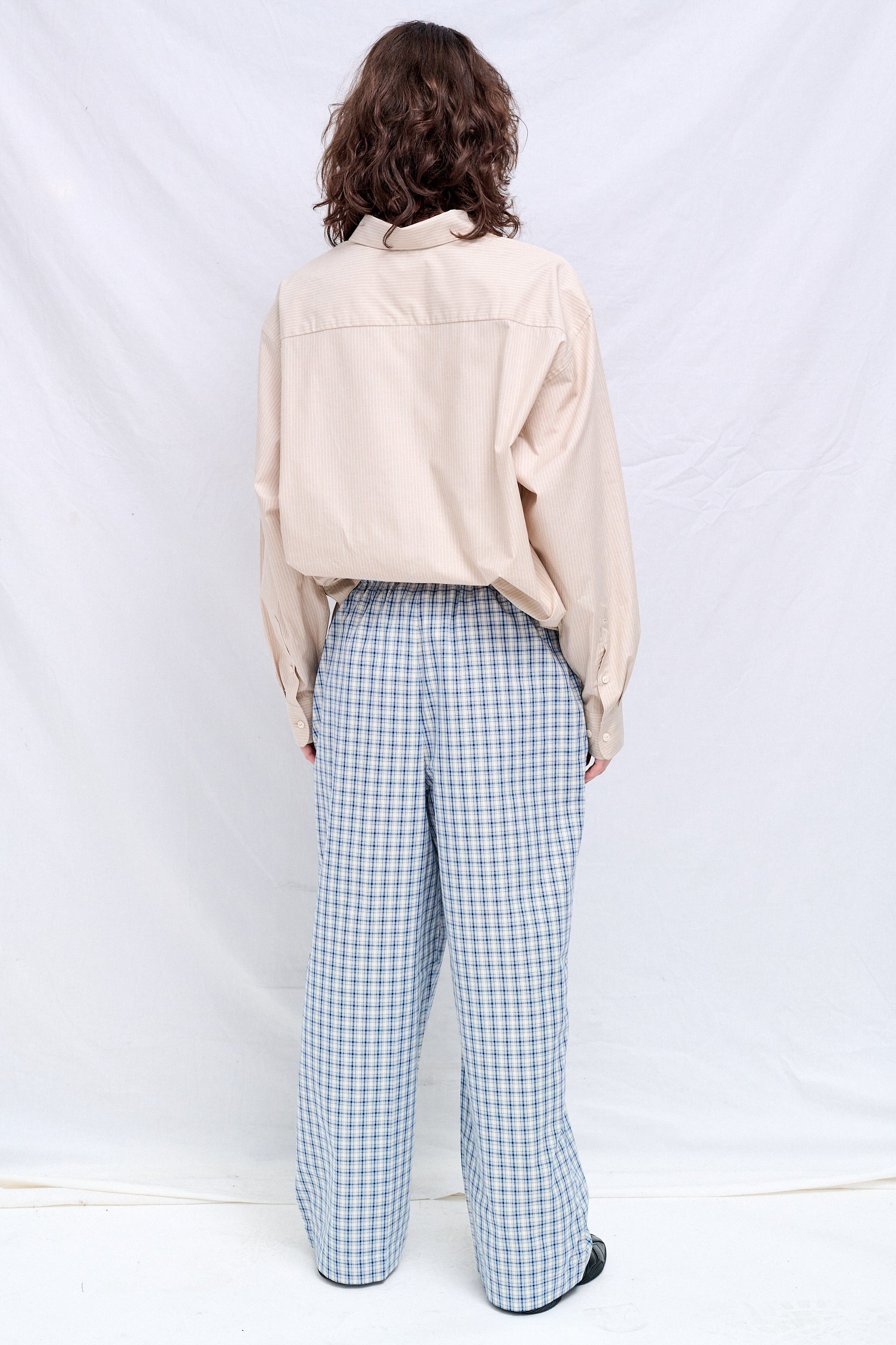 Blue Check Claude Pants