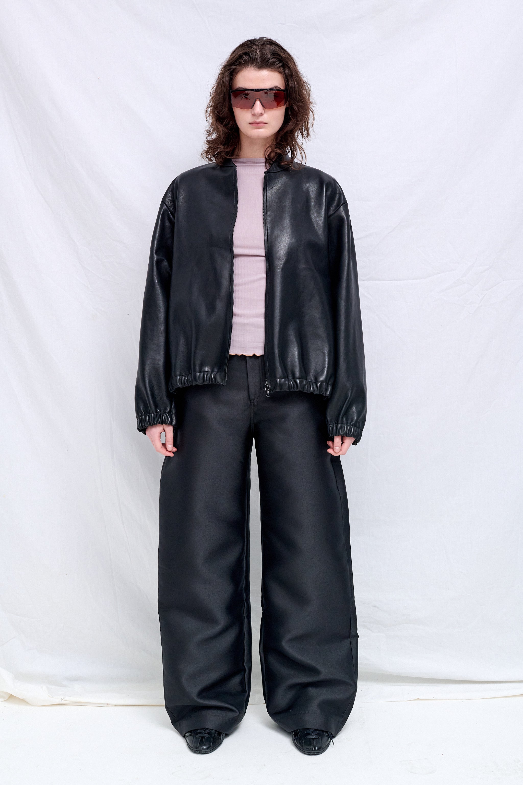 No.306 Black Leather Six Zipper Jacket