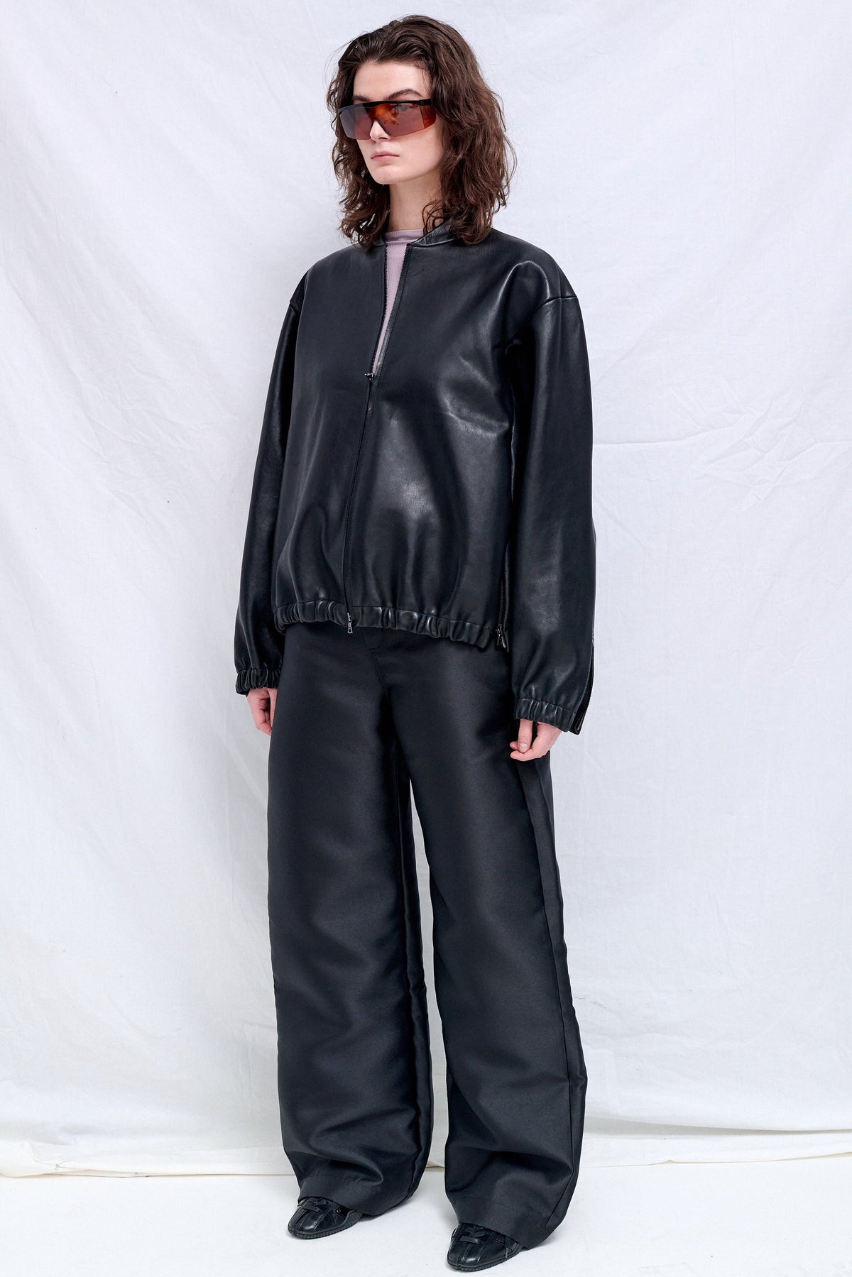 No.306 Black Leather Six Zipper Jacket