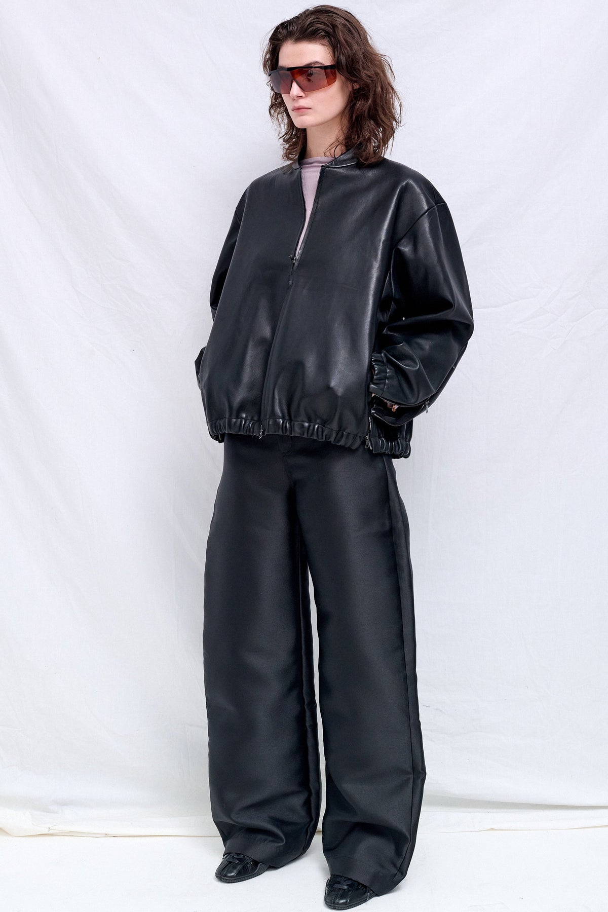 No.306 Black Leather Six Zipper Jacket