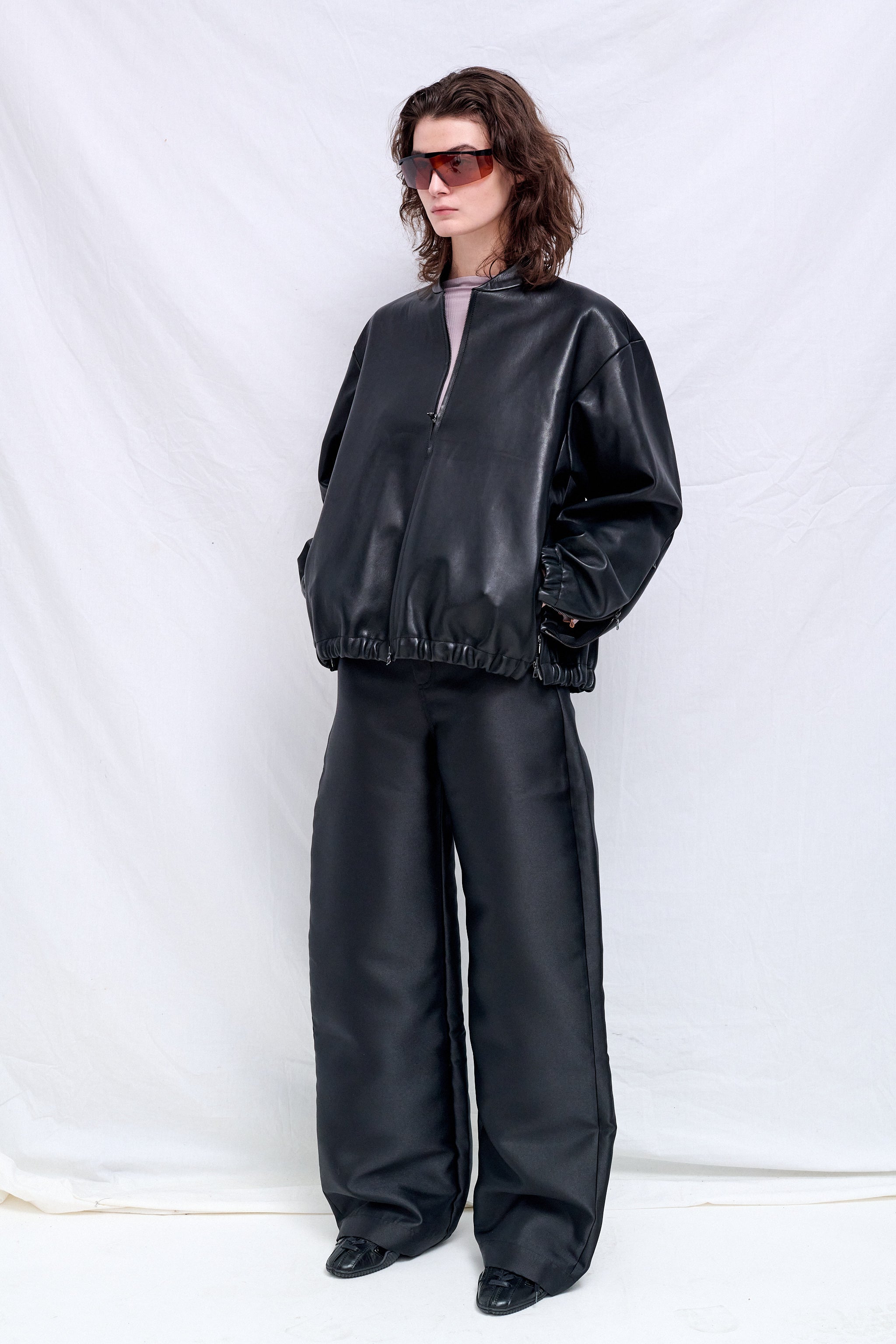 No.306 Black Leather Six Zipper Jacket