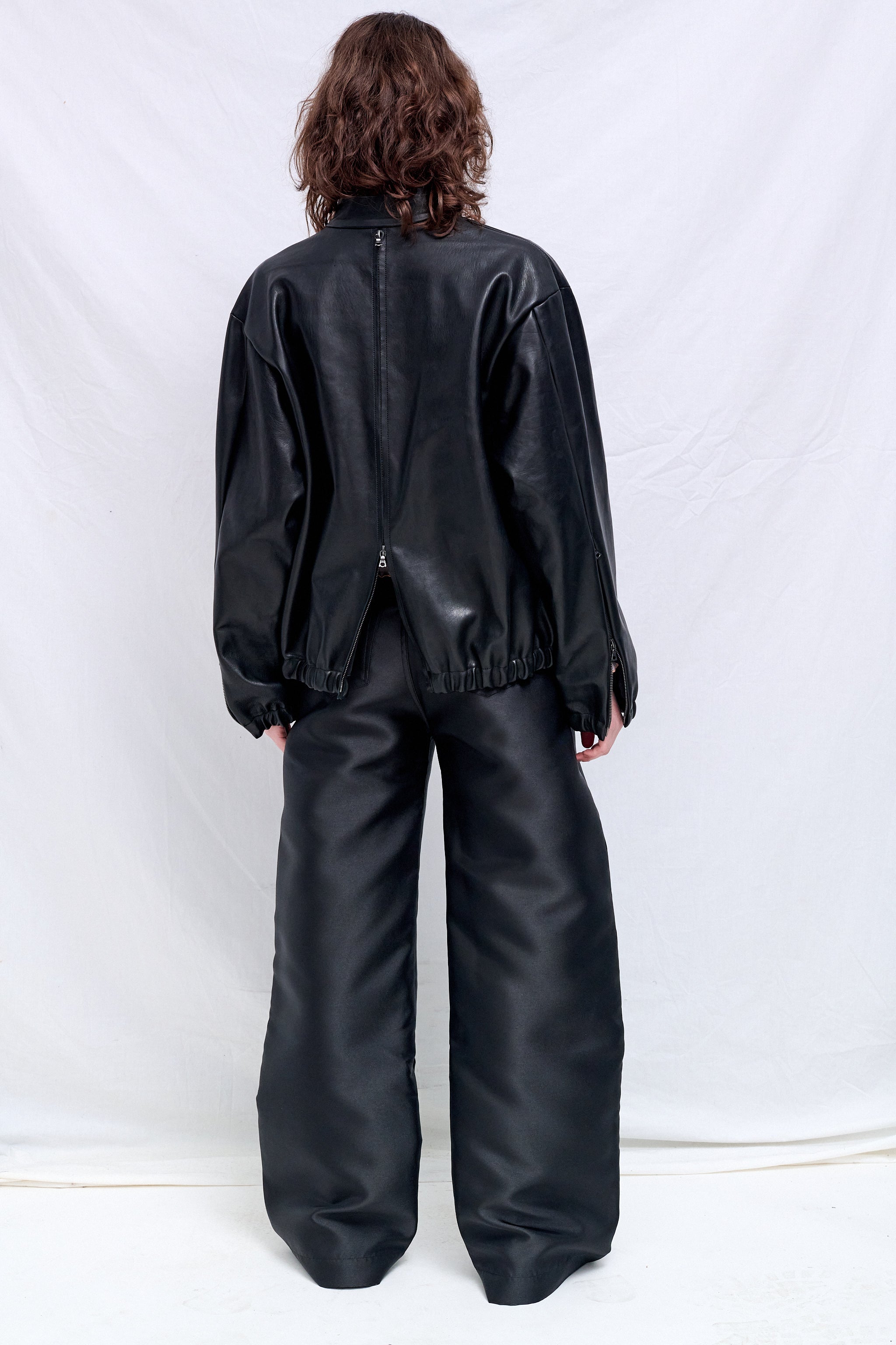 No.306 Black Leather Six Zipper Jacket - Gabriela Coll Garments