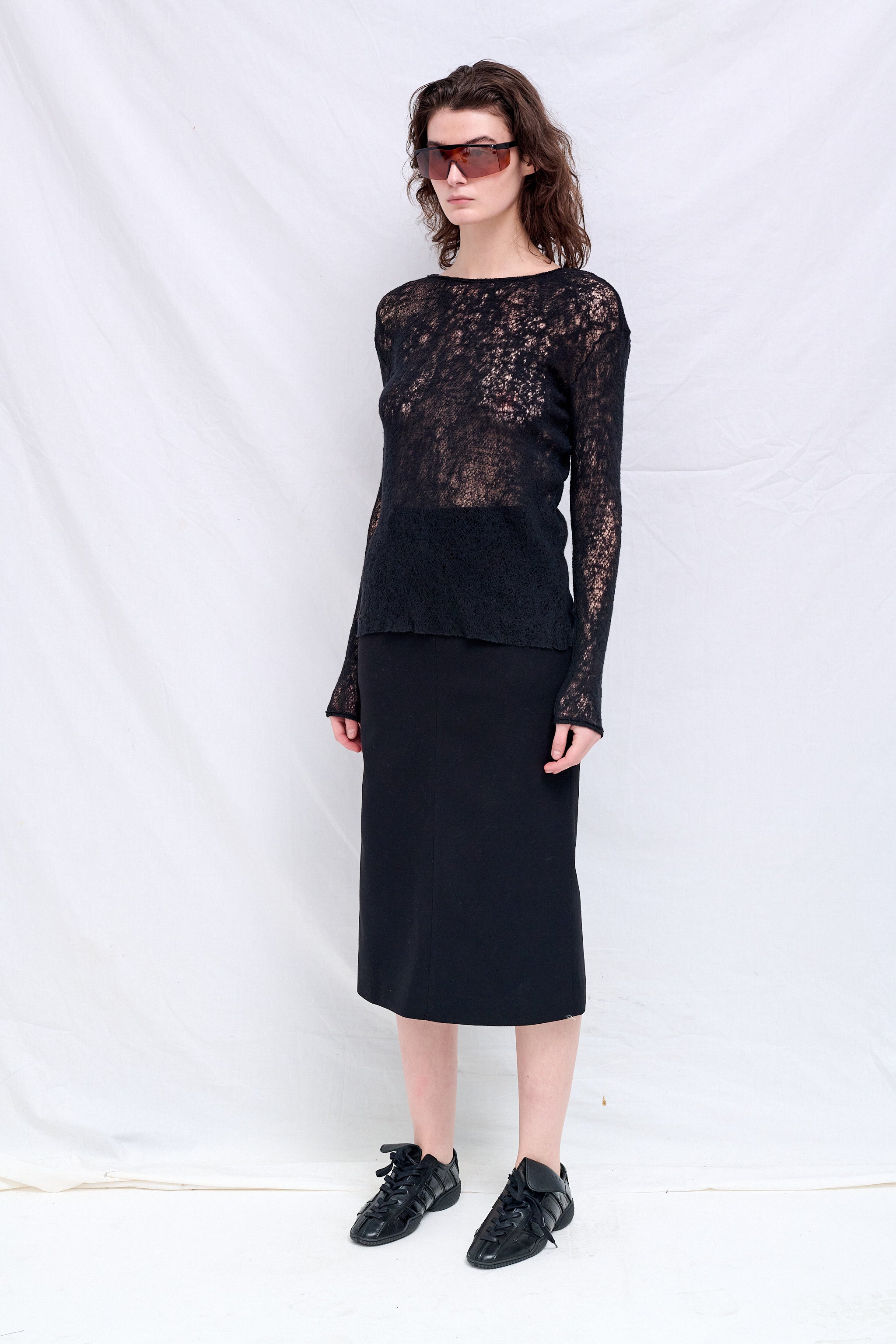 No.292 Black Merino Wool Knitted Top