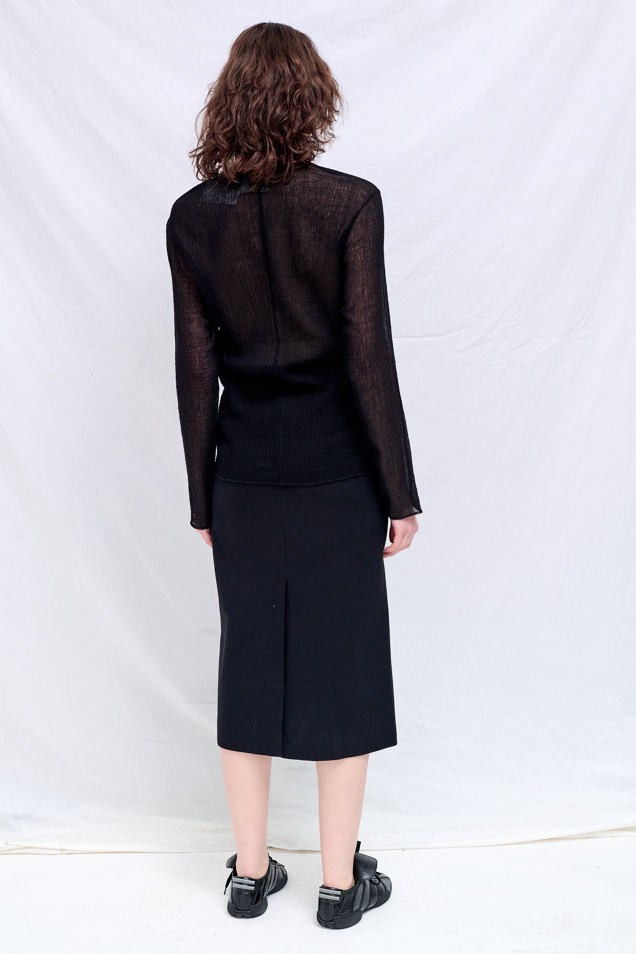 No.300 Black Rib Jersey Top