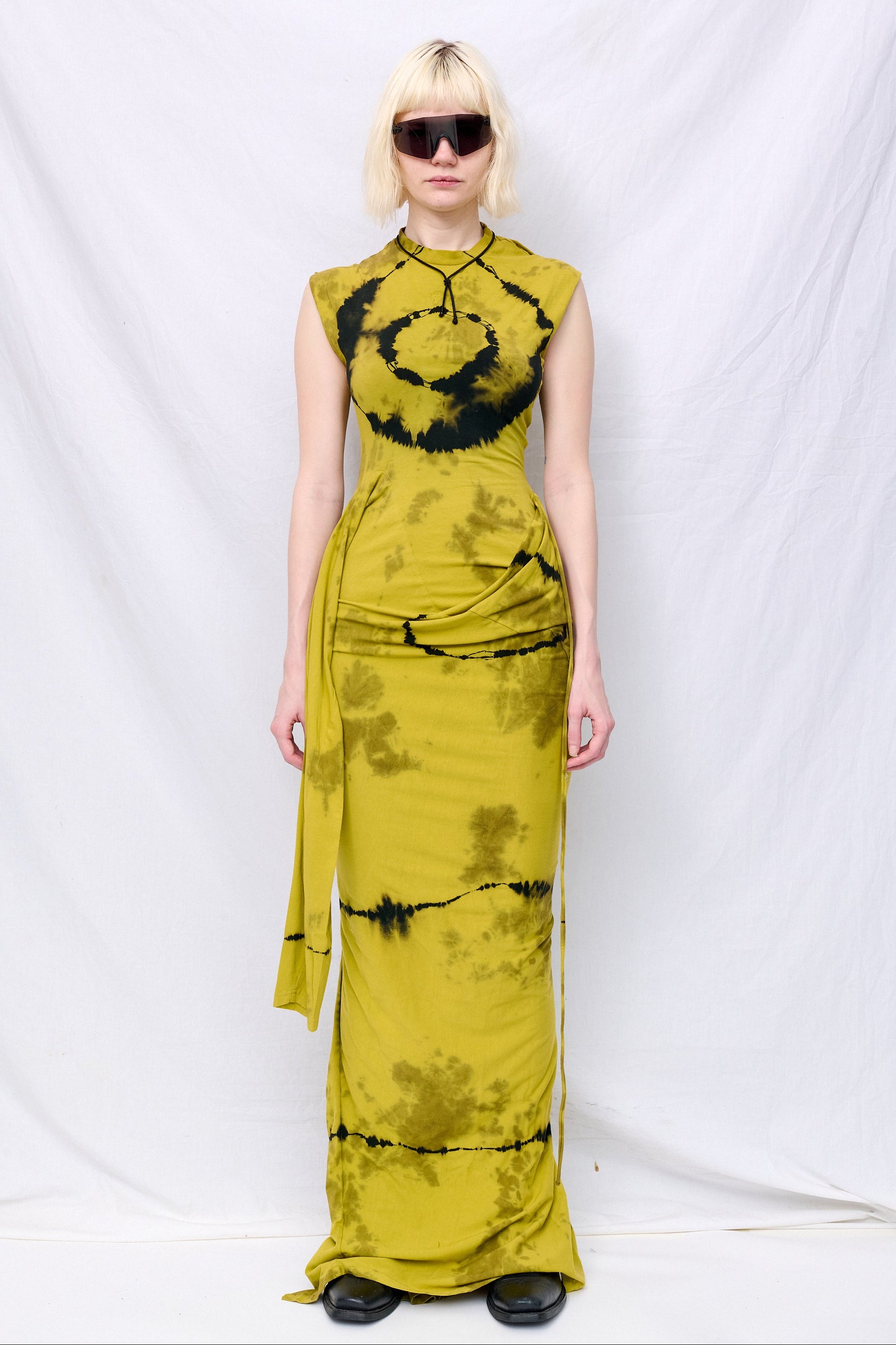 Tie Dye Shifted Sleeve Gown