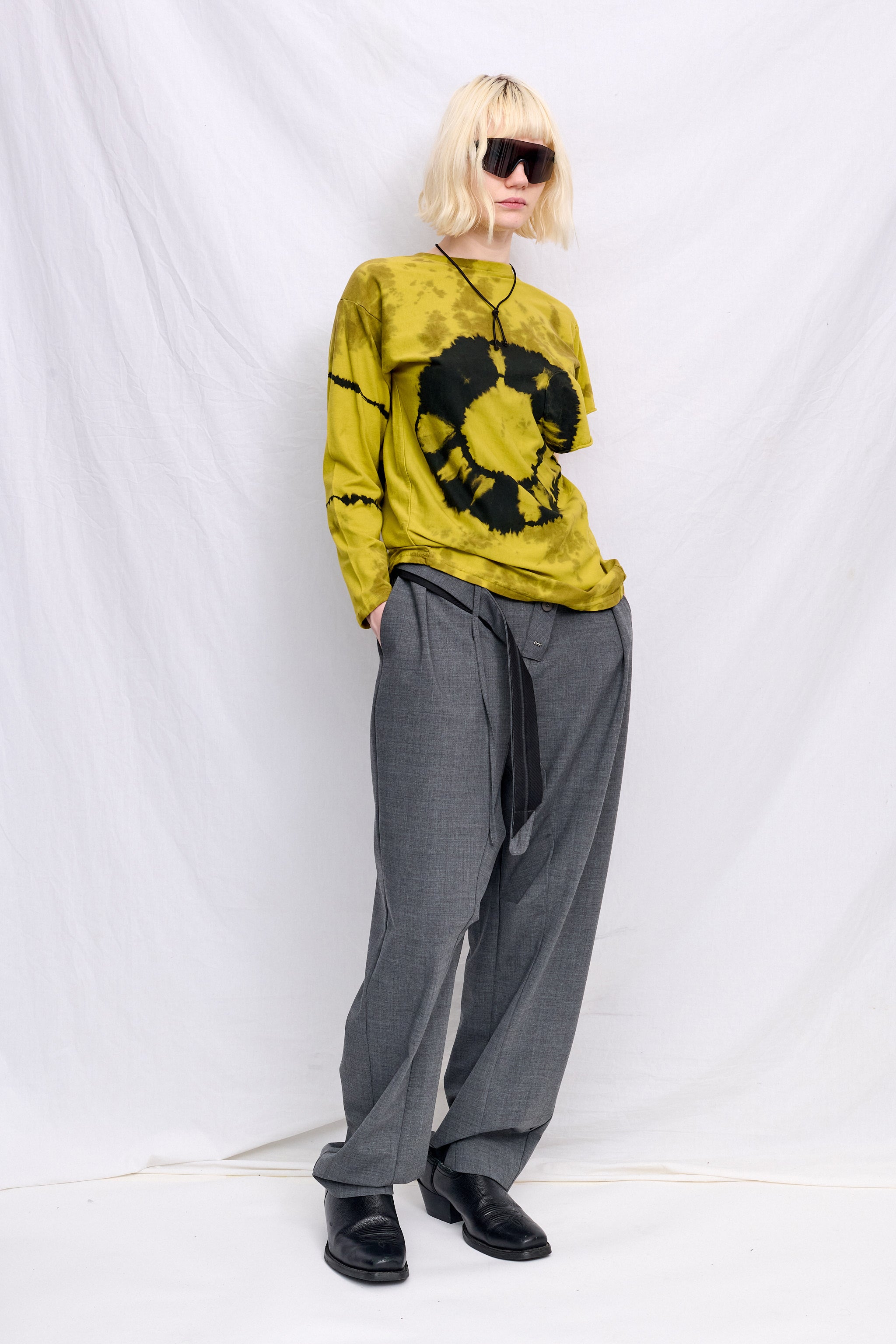 Tie Dye Shifted Sleeve Top