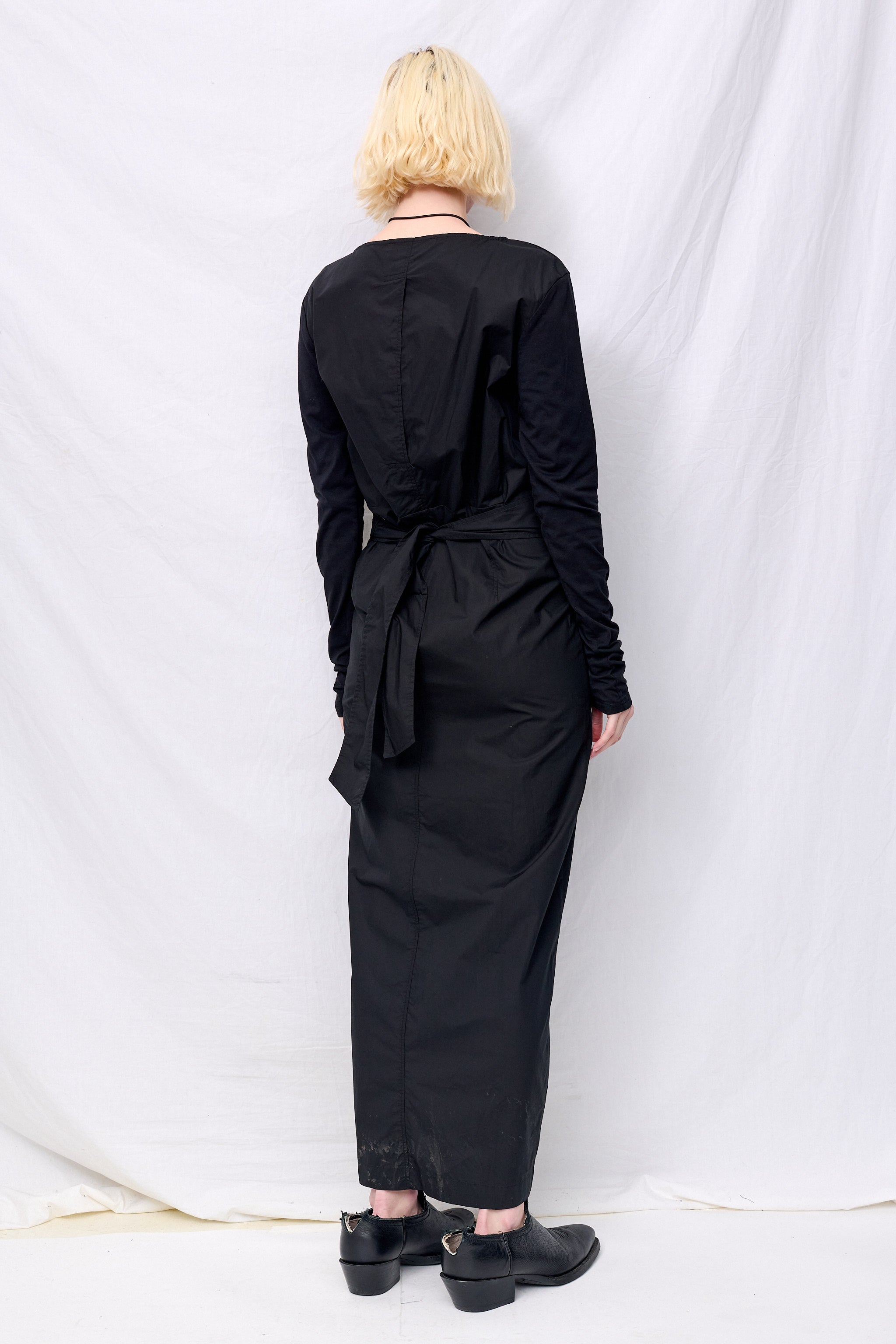Void Black Clean Jersey Twisted Dress