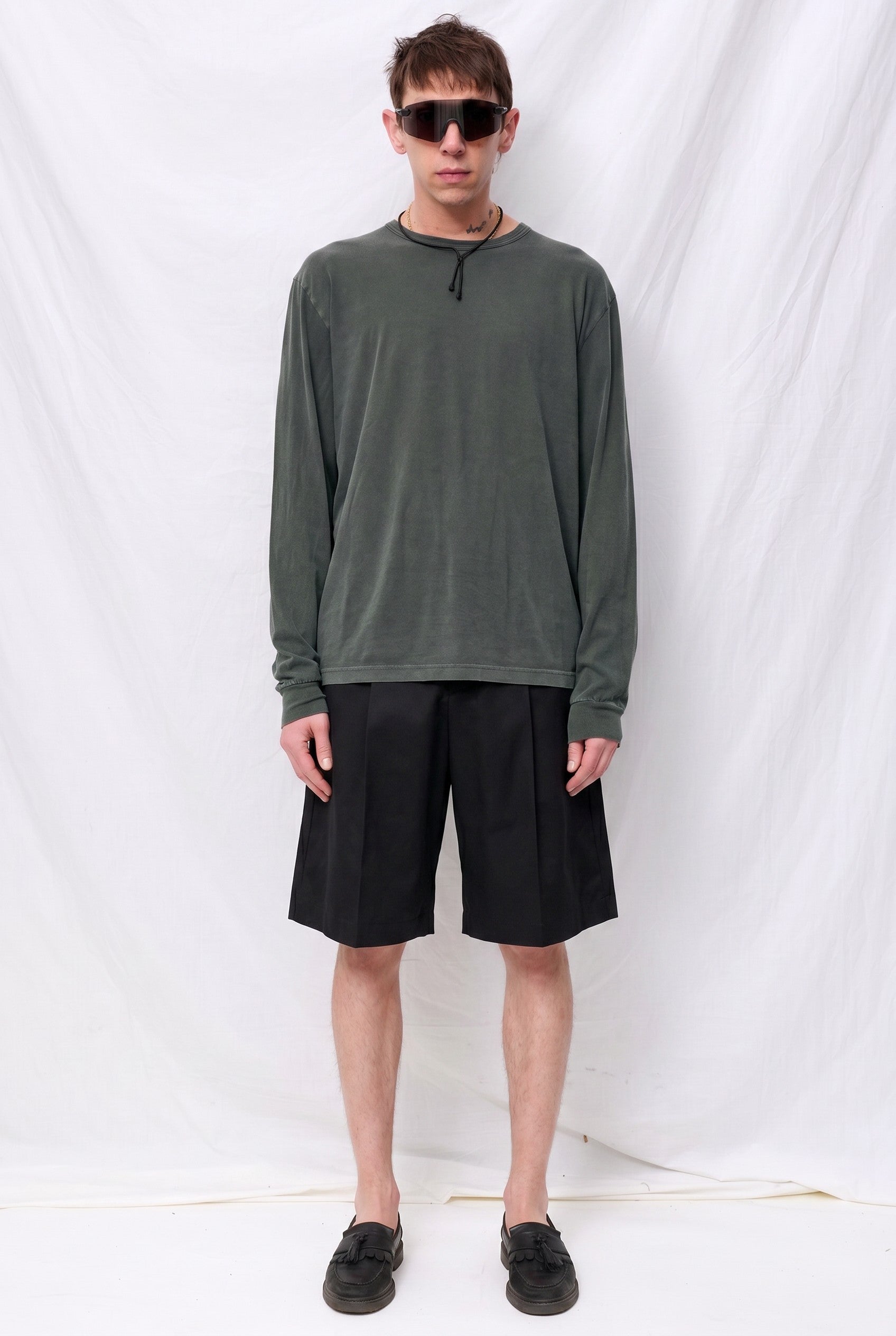 Black N. Hoolywood Compile x Dickies / 2 Tuck Half Pants