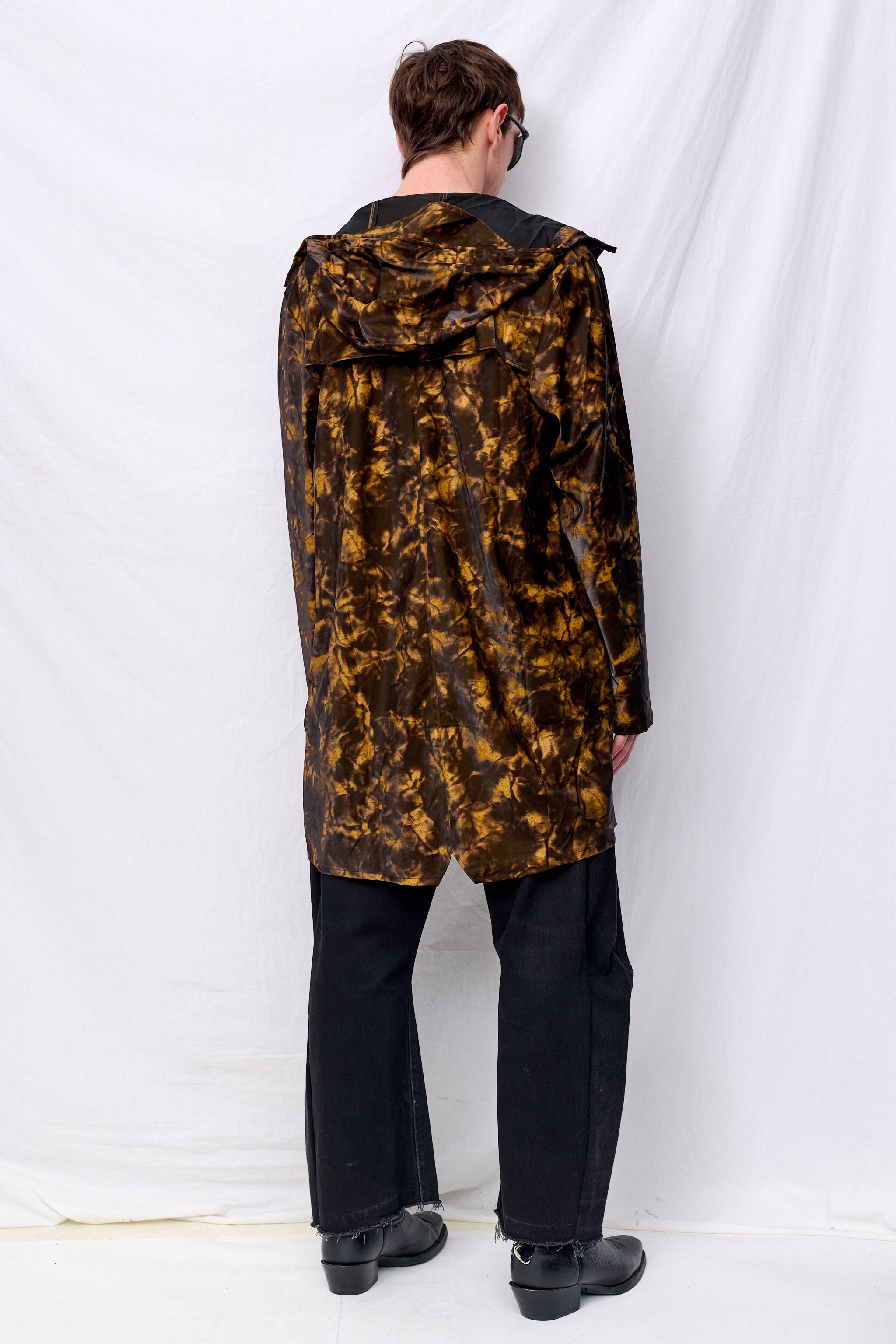 Muddy Hooded Rain Long Jacket