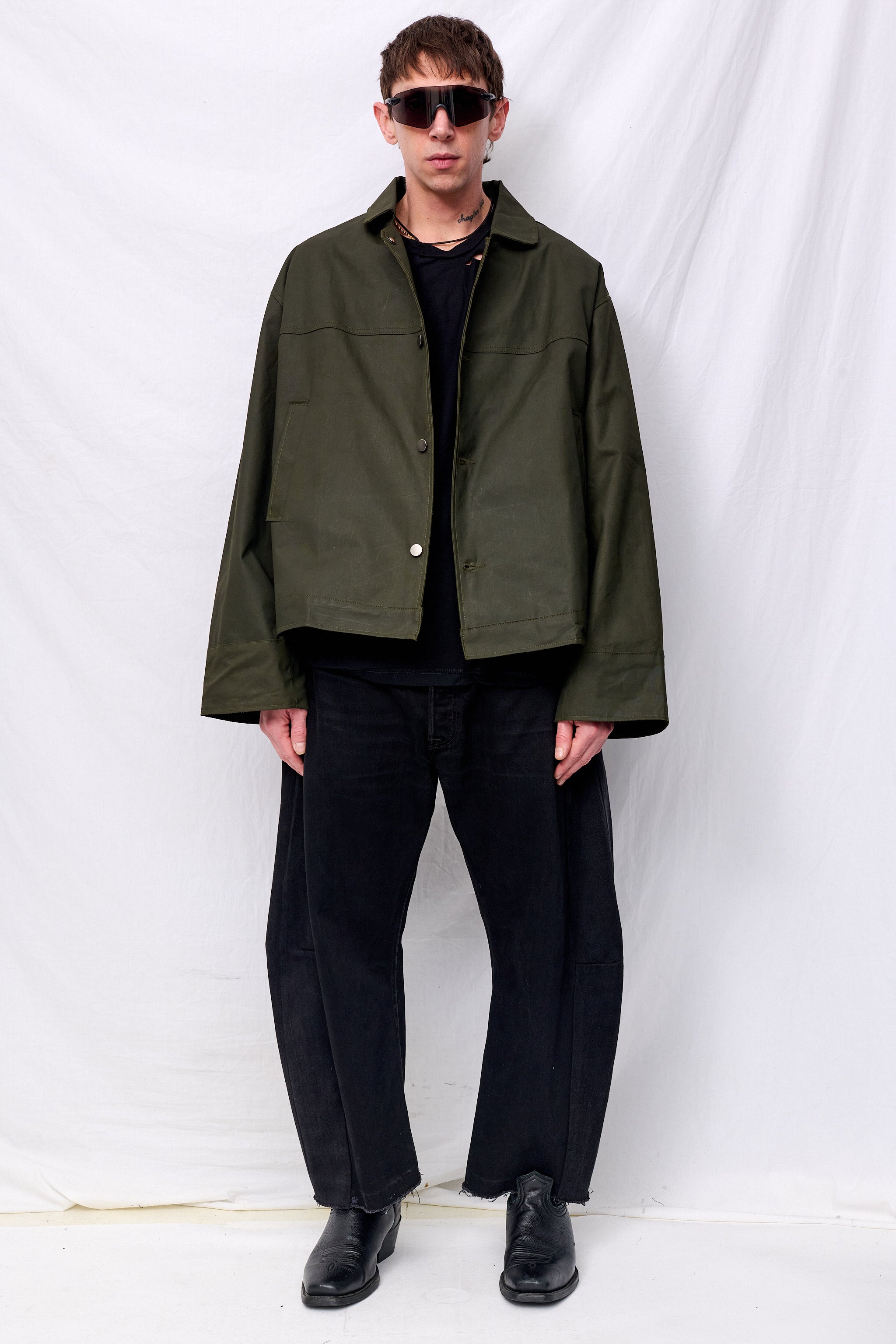 Green Wax Fireman Box Jacket