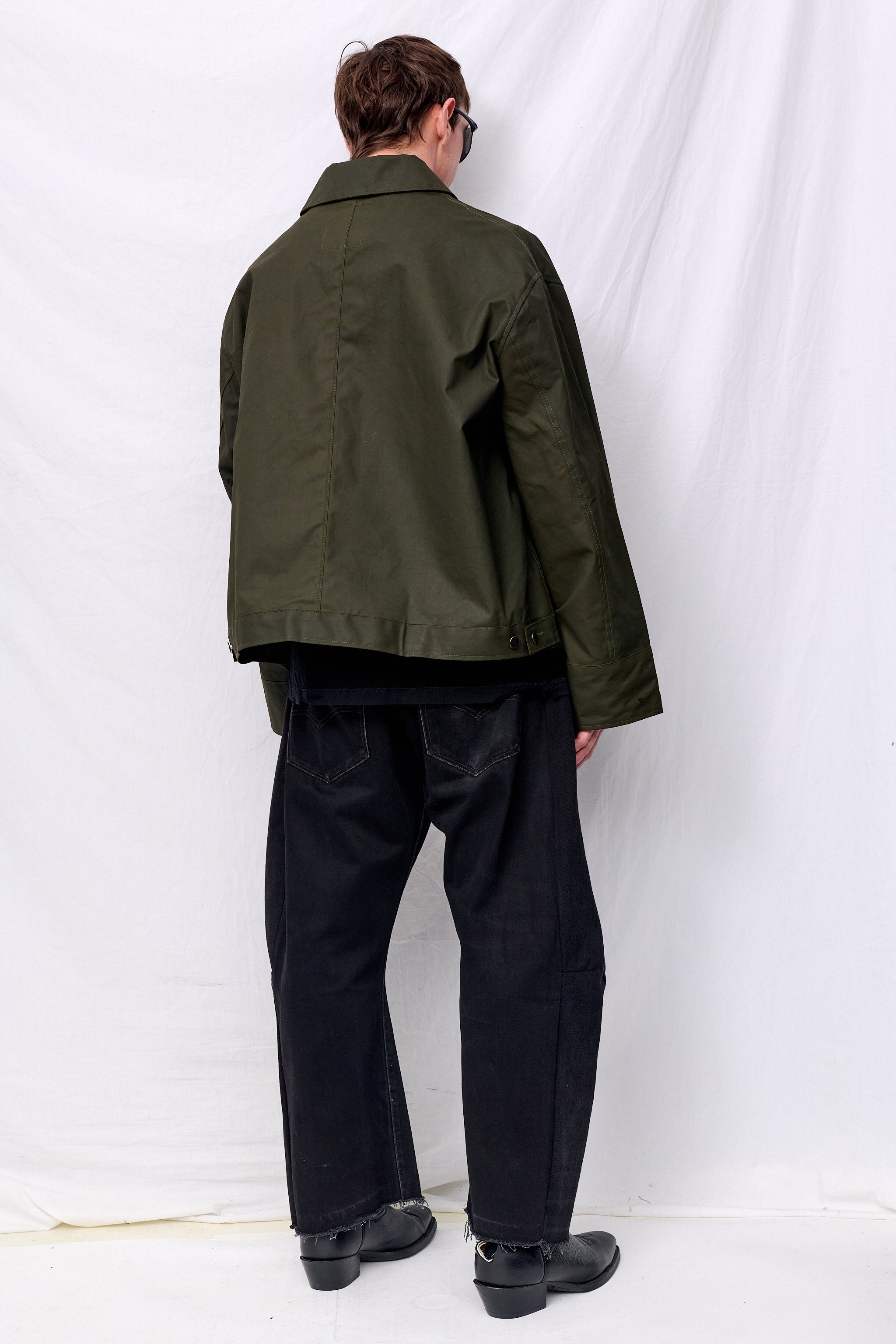 Green Wax Fireman Box Jacket