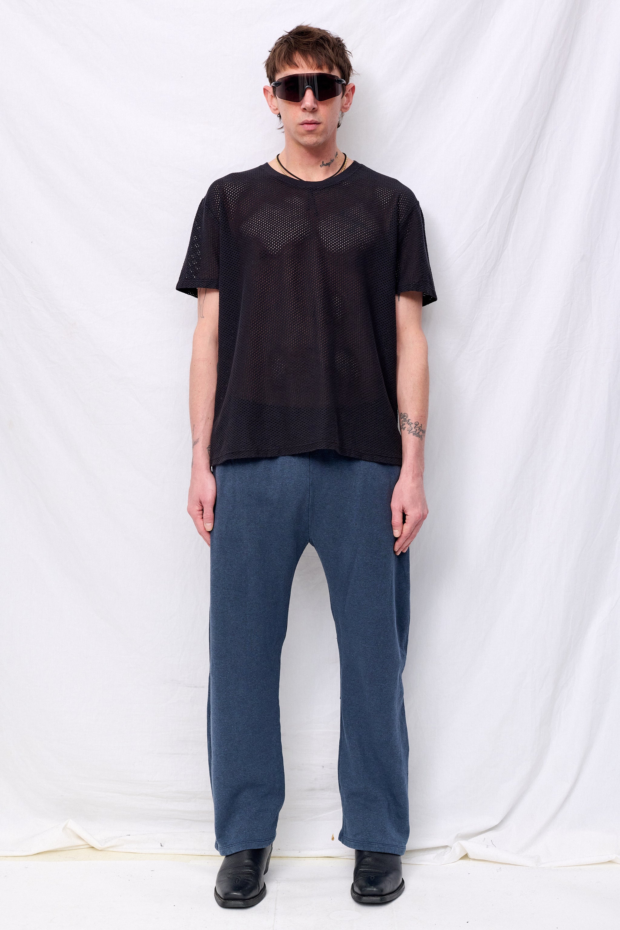 Black Highline Mesh Tee