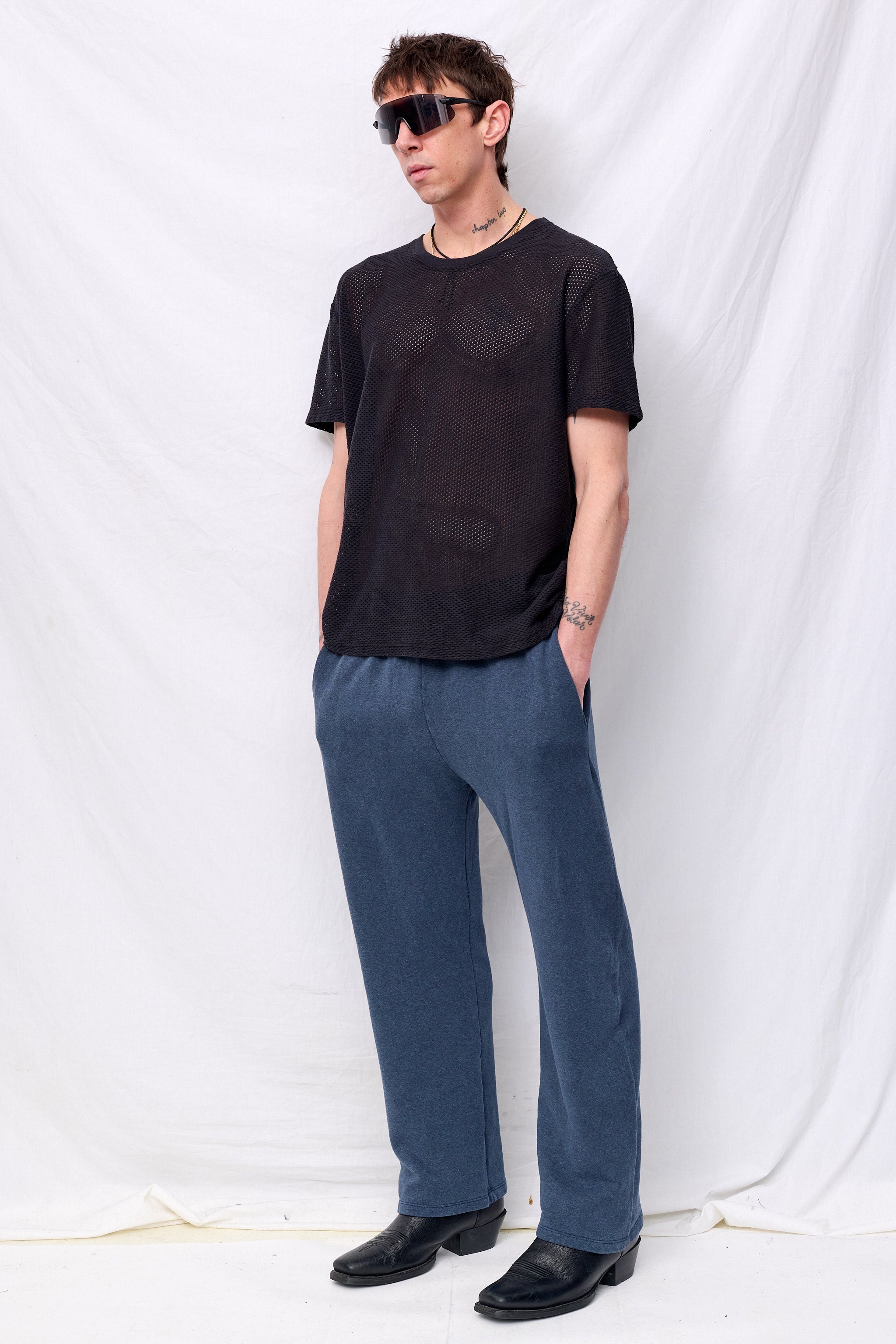 Black Highline Mesh Tee