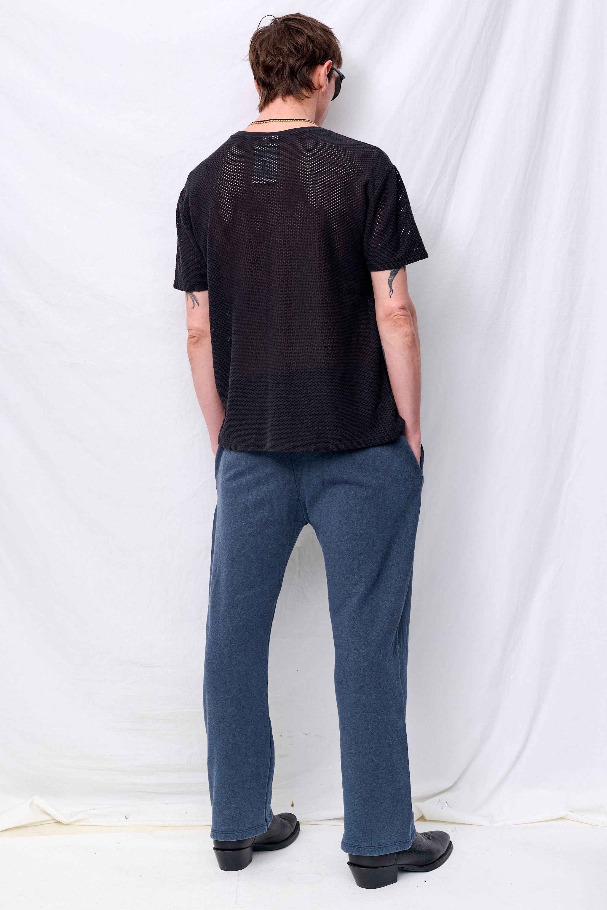 Black Highline Mesh Tee