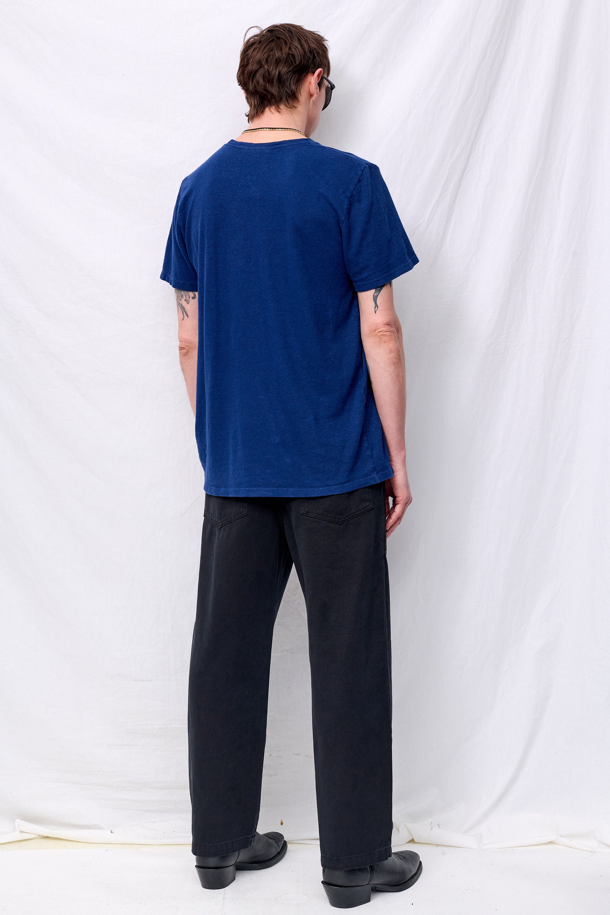 Deep Indigo Hemp Baja Tee