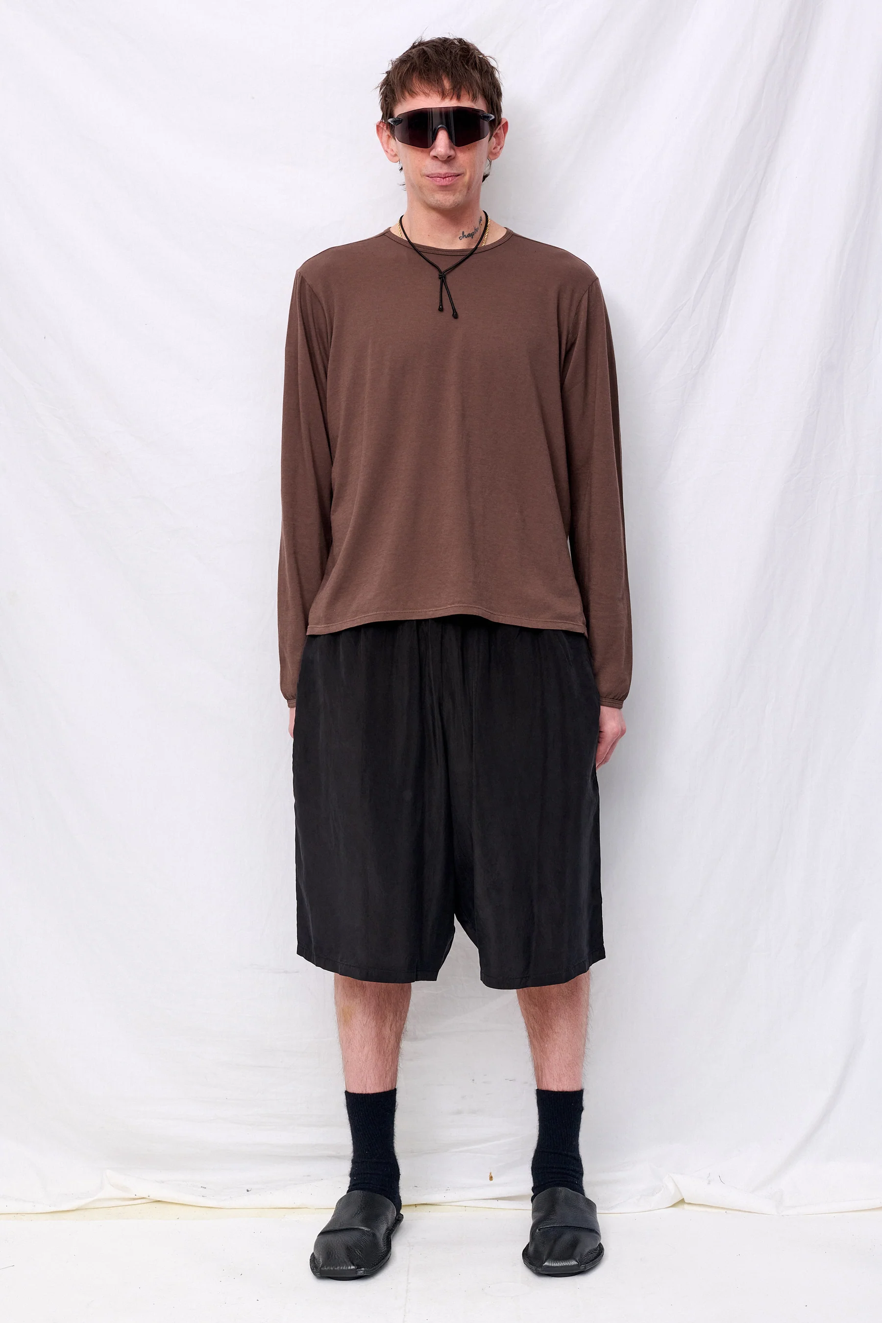 No.87 Brown Organic Cotton Long Sleeve T-Shirt