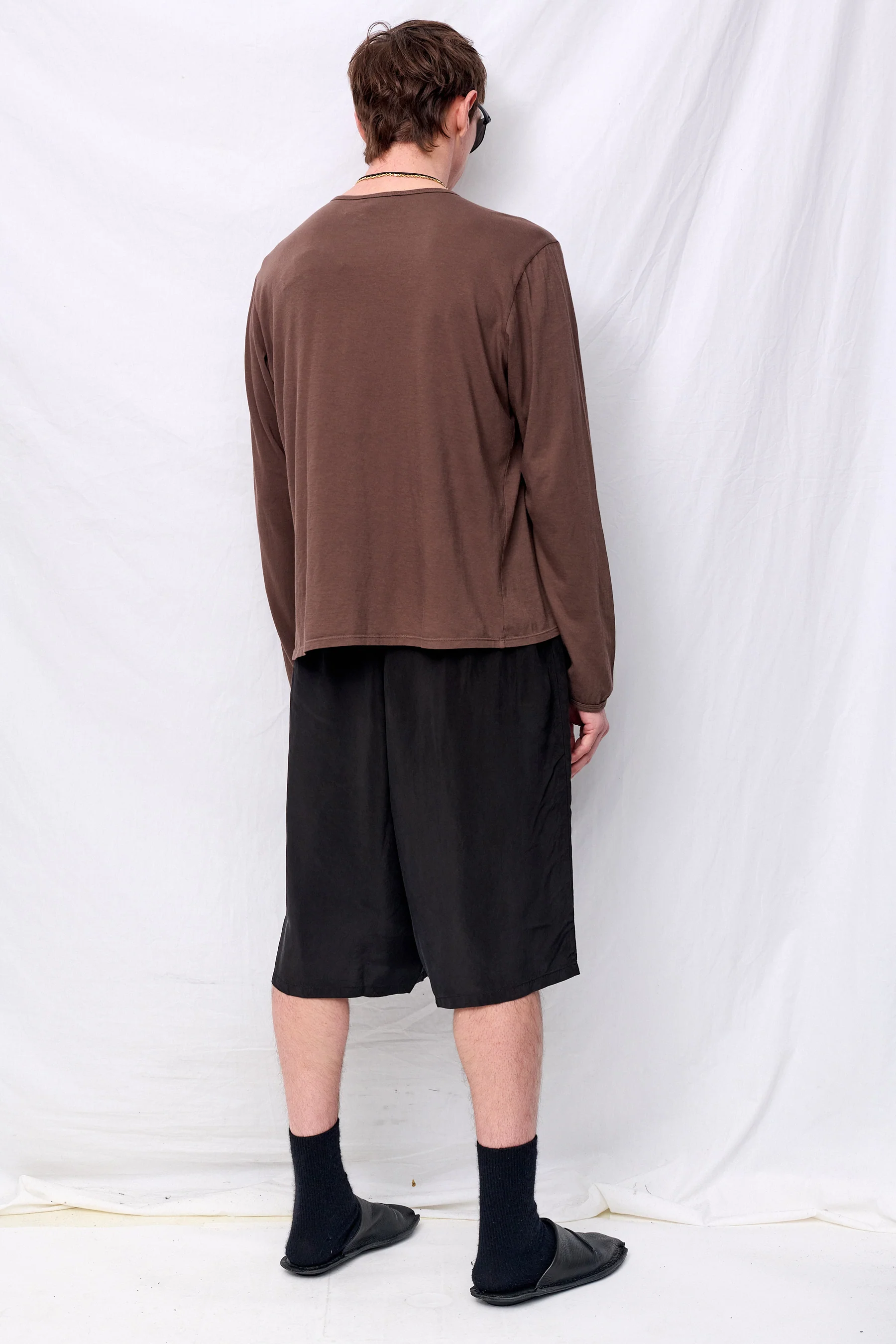 No.87 Brown Organic Cotton Long Sleeve T-Shirt