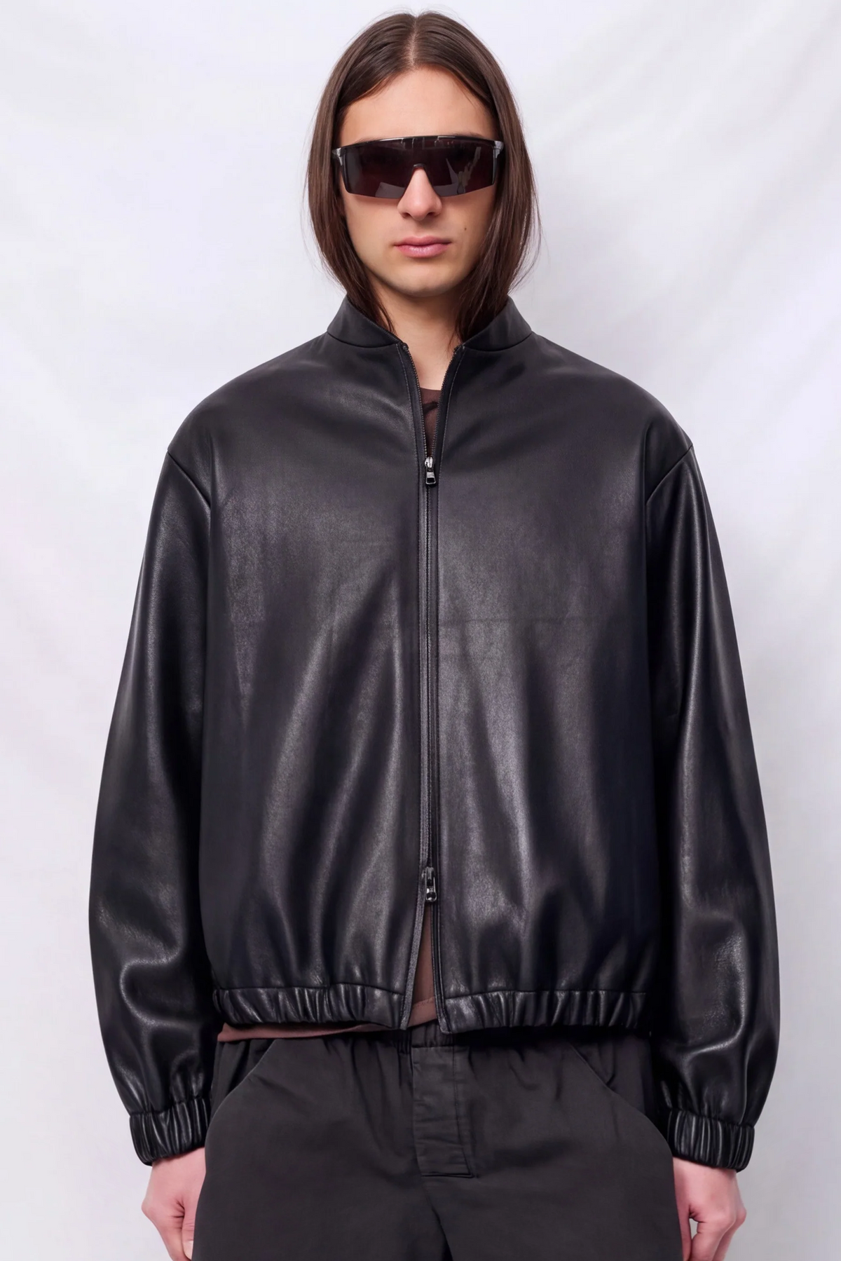 No.306 Black Leather Six Zipper Jacket