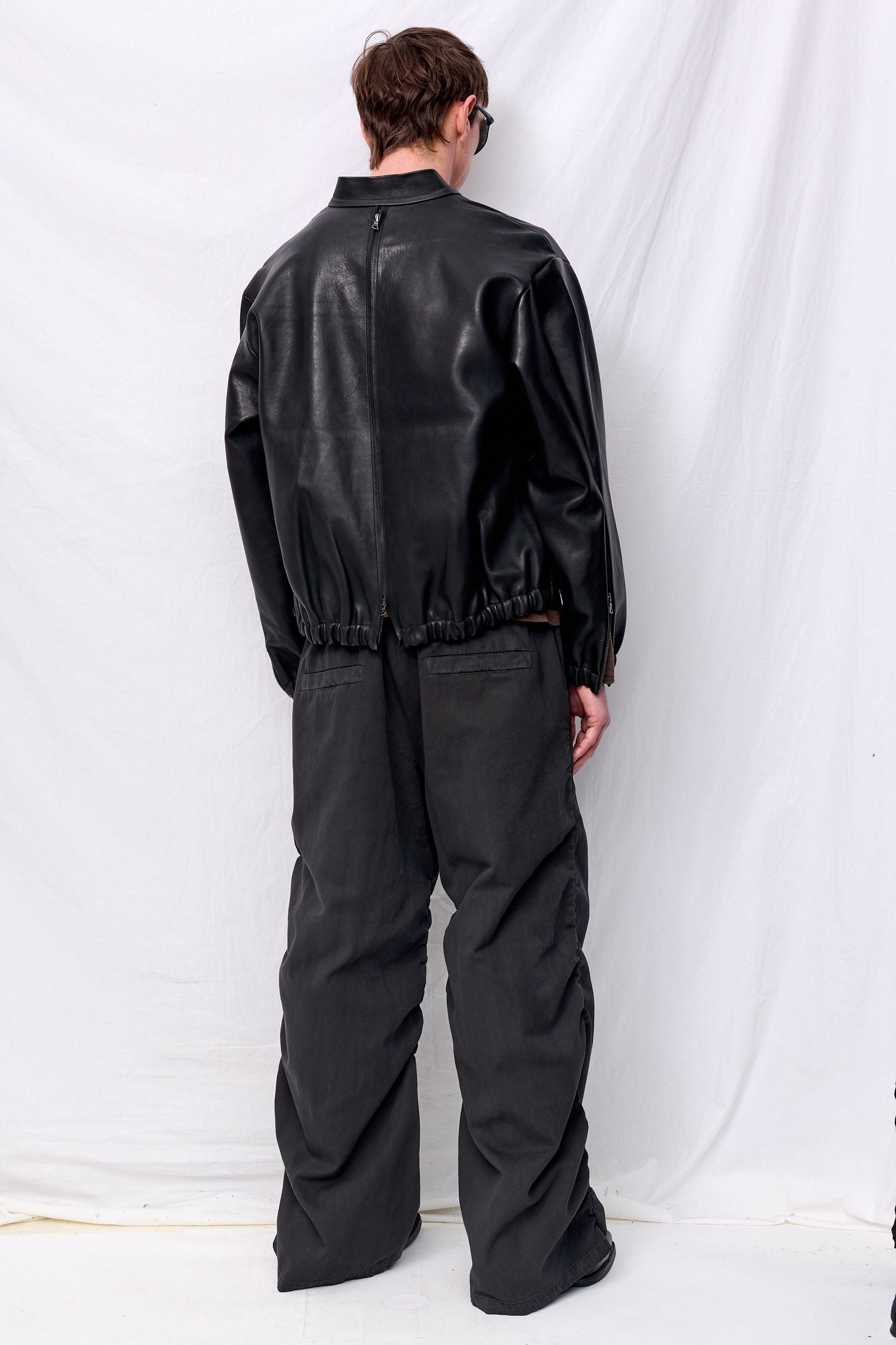 No.306 Black Leather Six Zipper Jacket