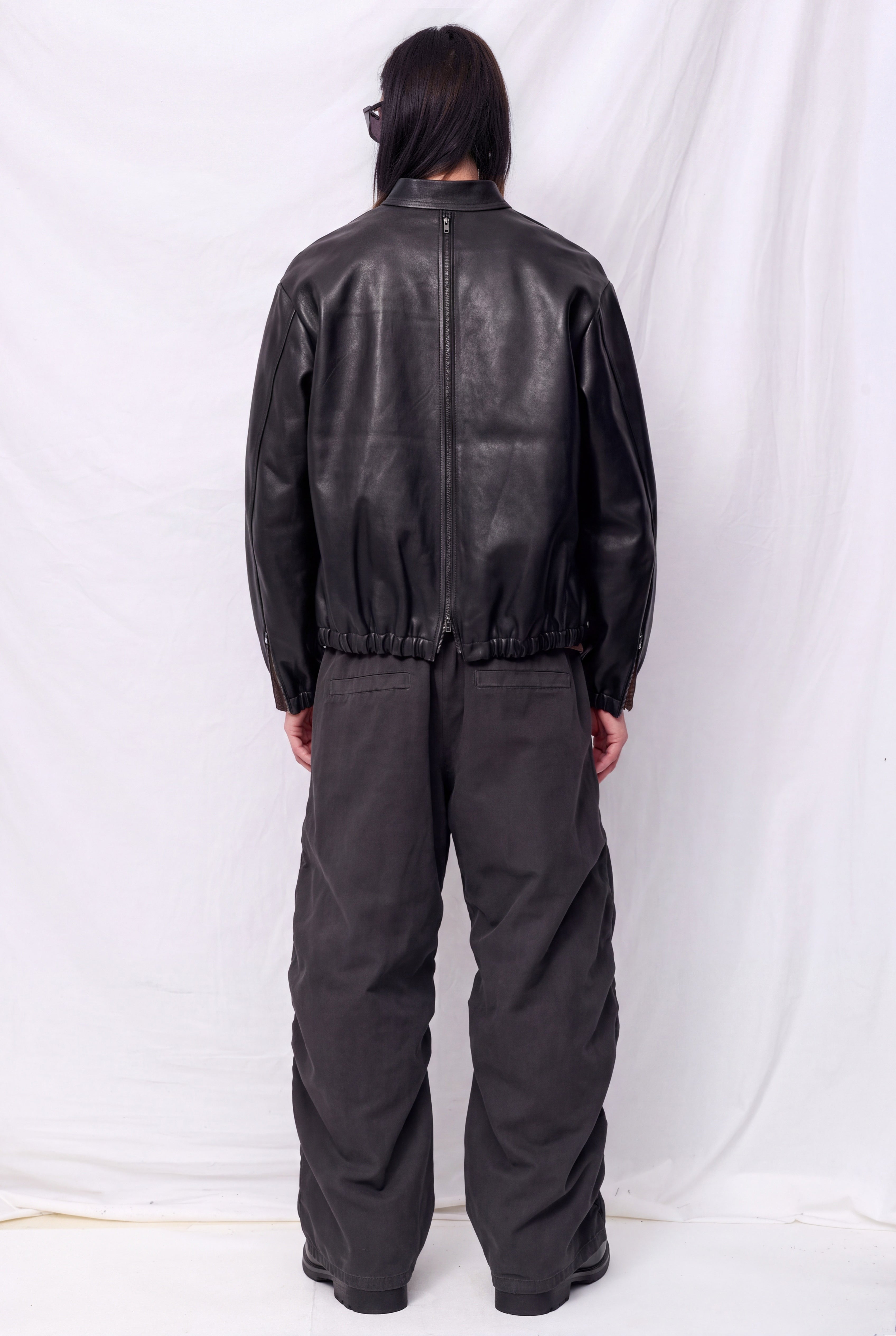 No.306 Black Leather Six Zipper Jacket - Gabriela Coll Garments