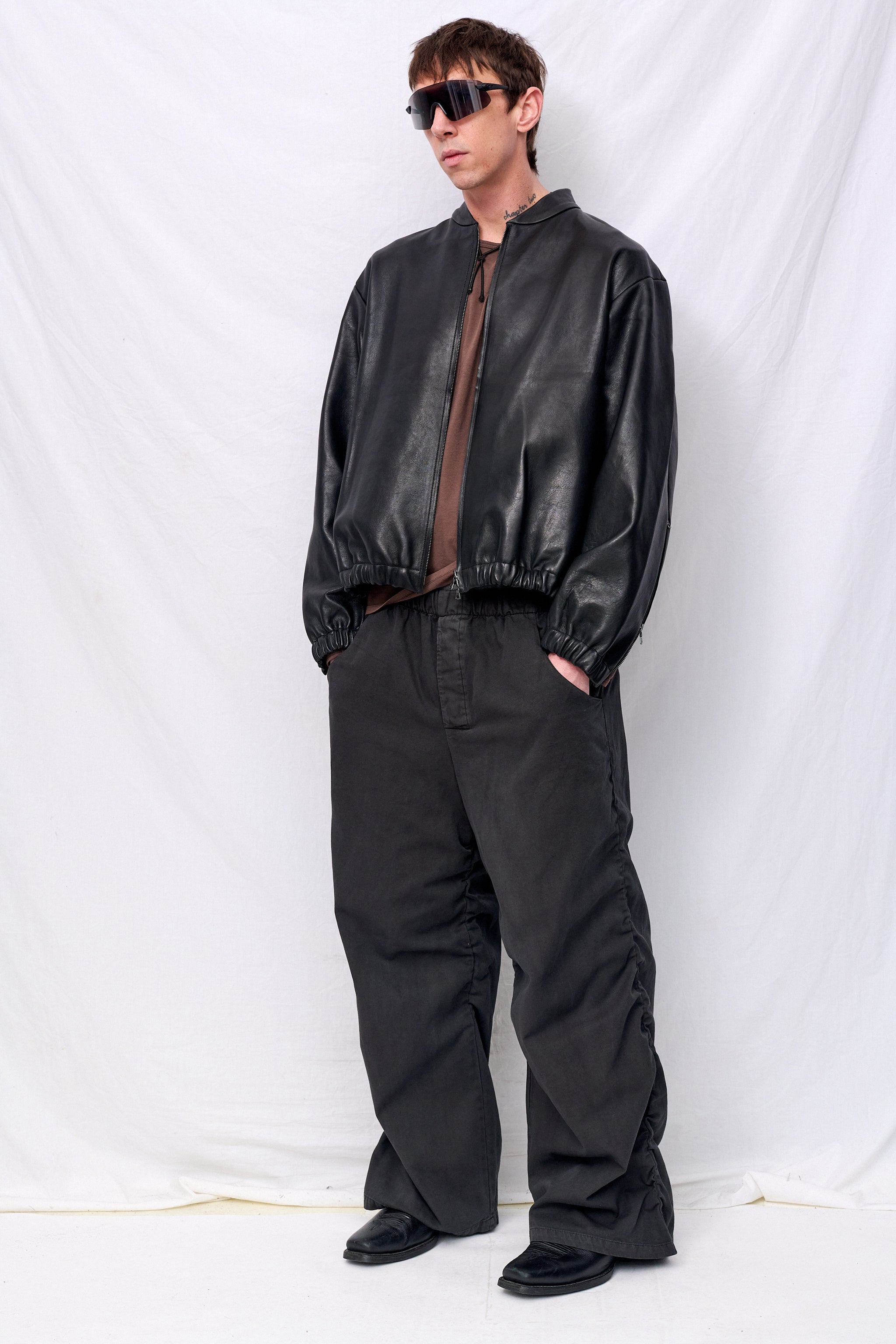 No.306 Black Leather Six Zipper Jacket