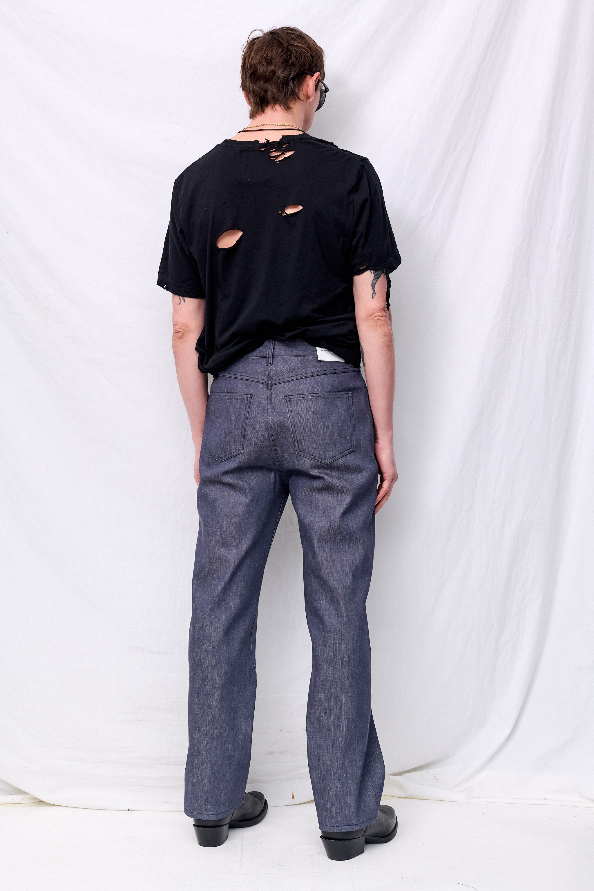 Blue Straight Fit Denim Pant