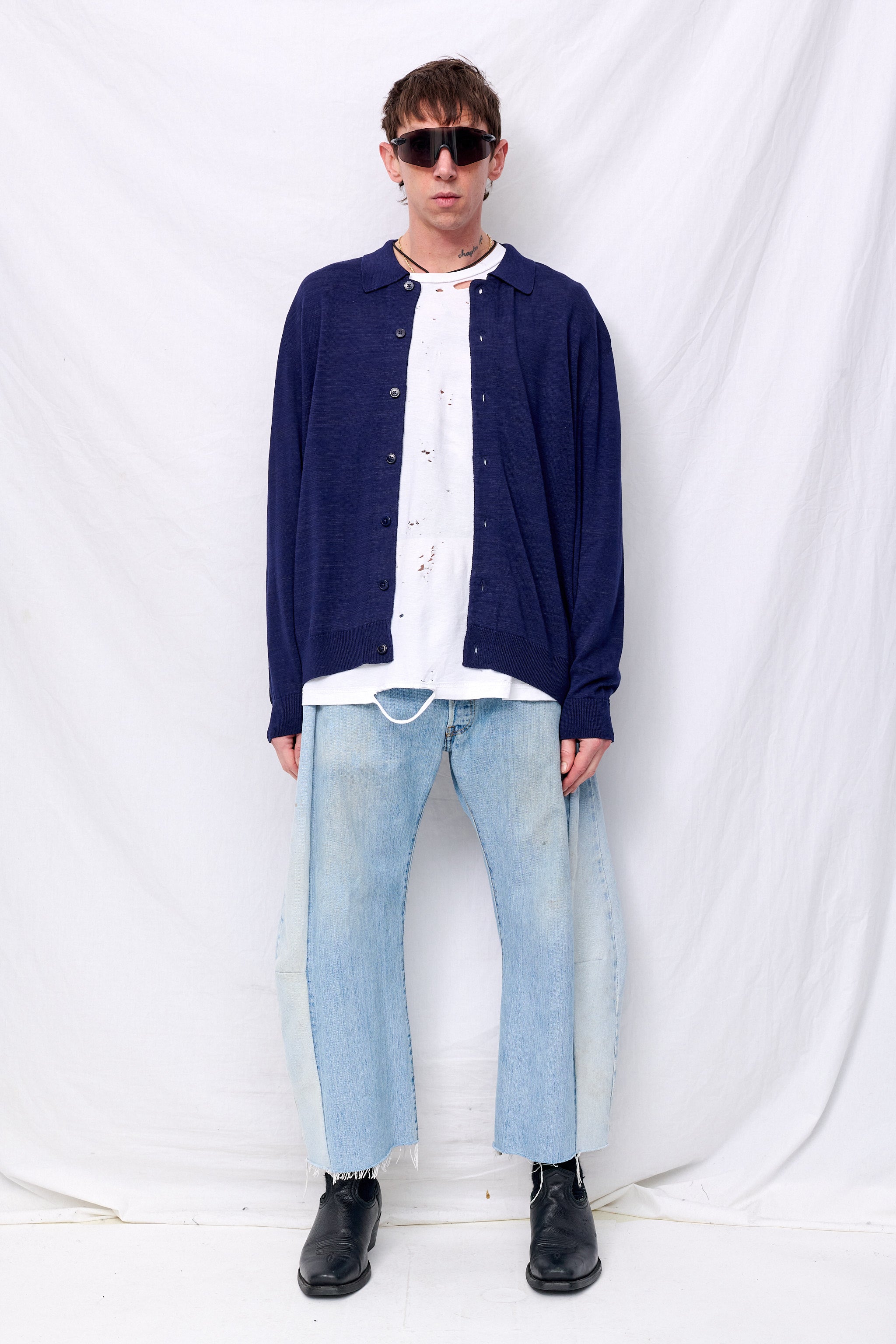 Navy Rat Pack Cardigan