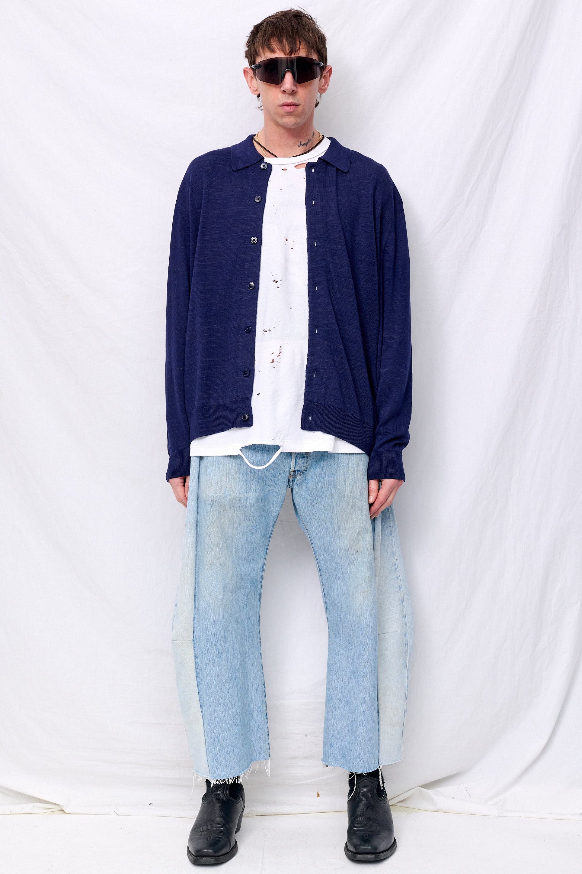 Navy Rat Pack Cardigan