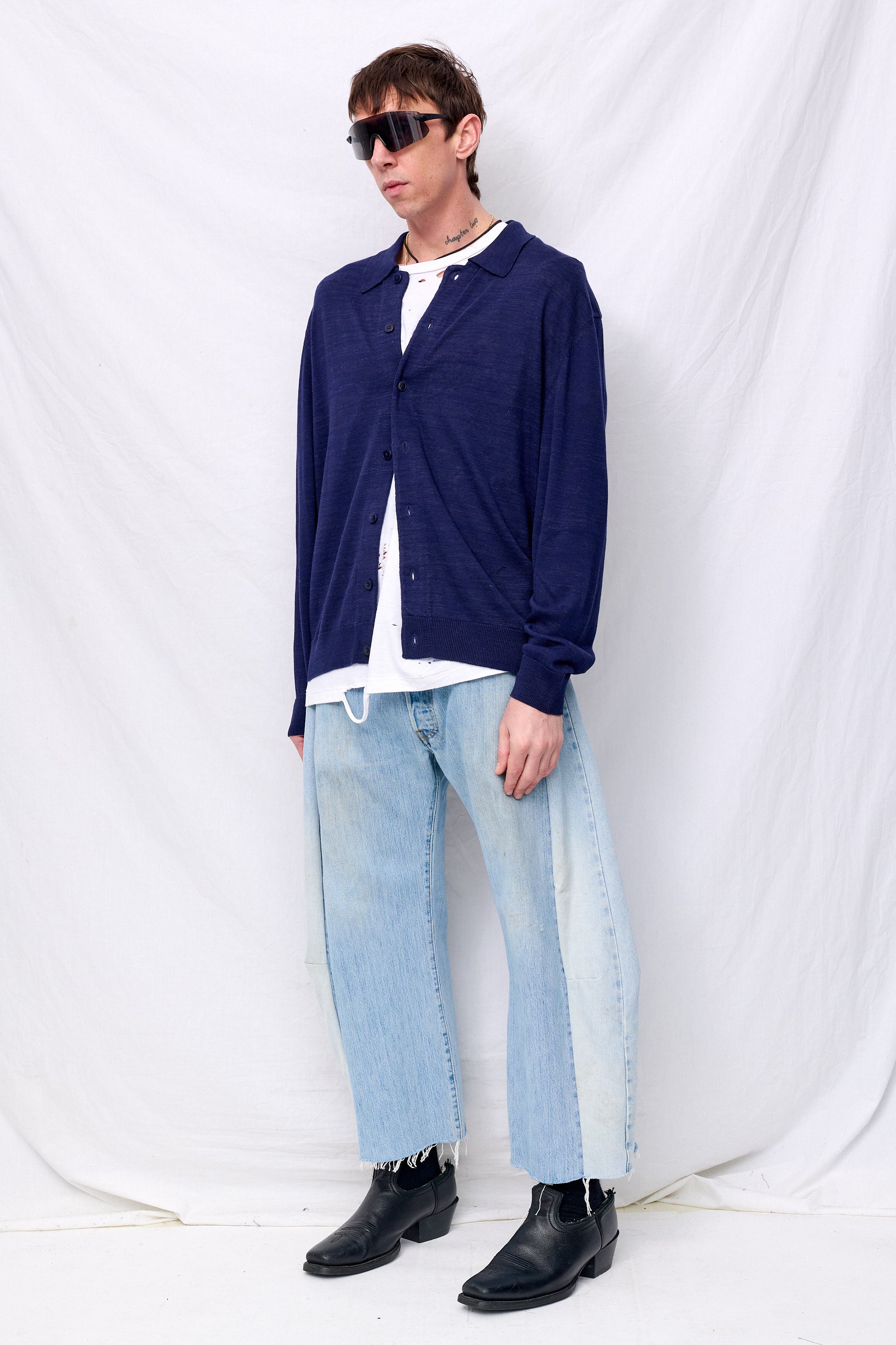 Navy Rat Pack Cardigan