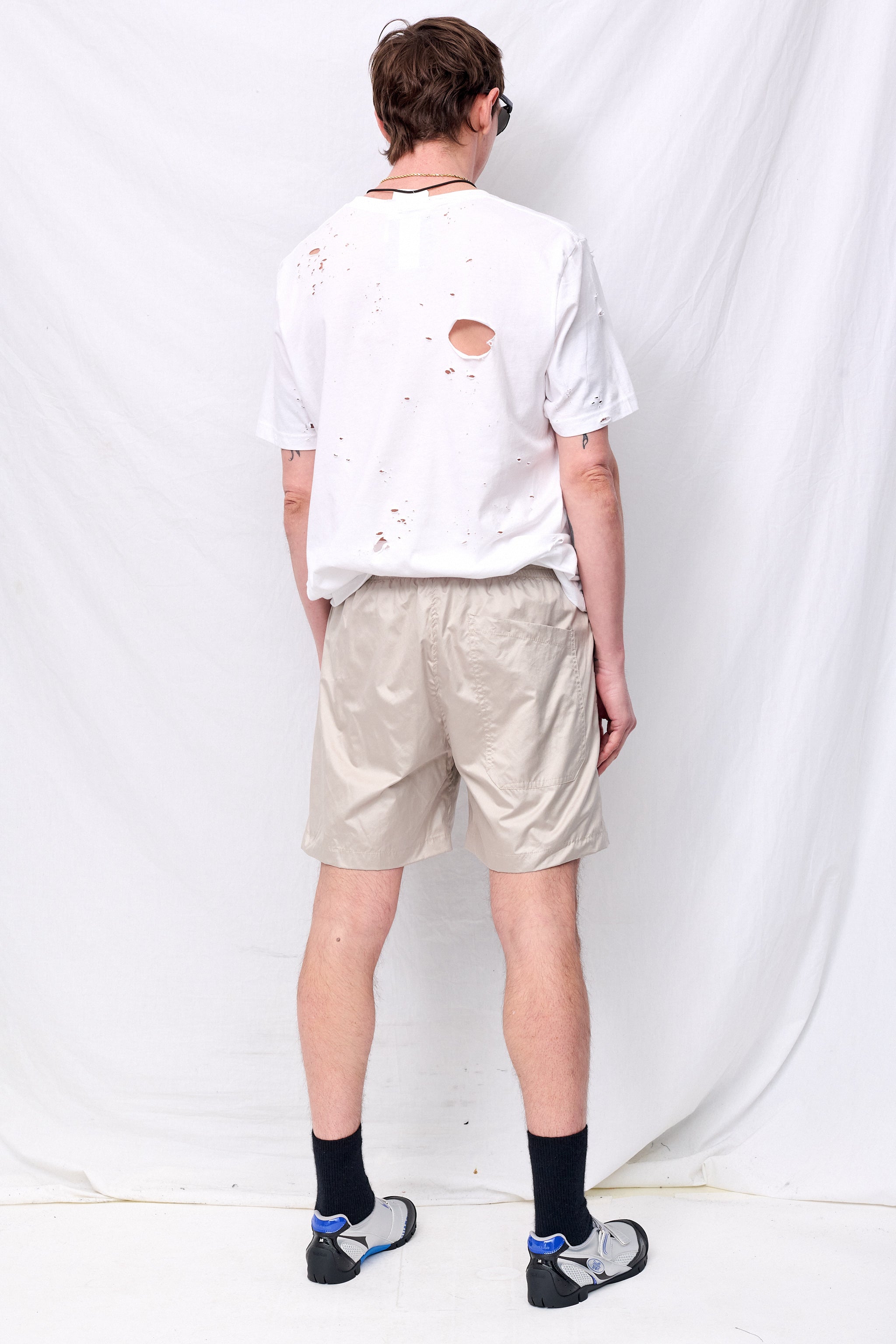 Silver Ecru Swim Shorts