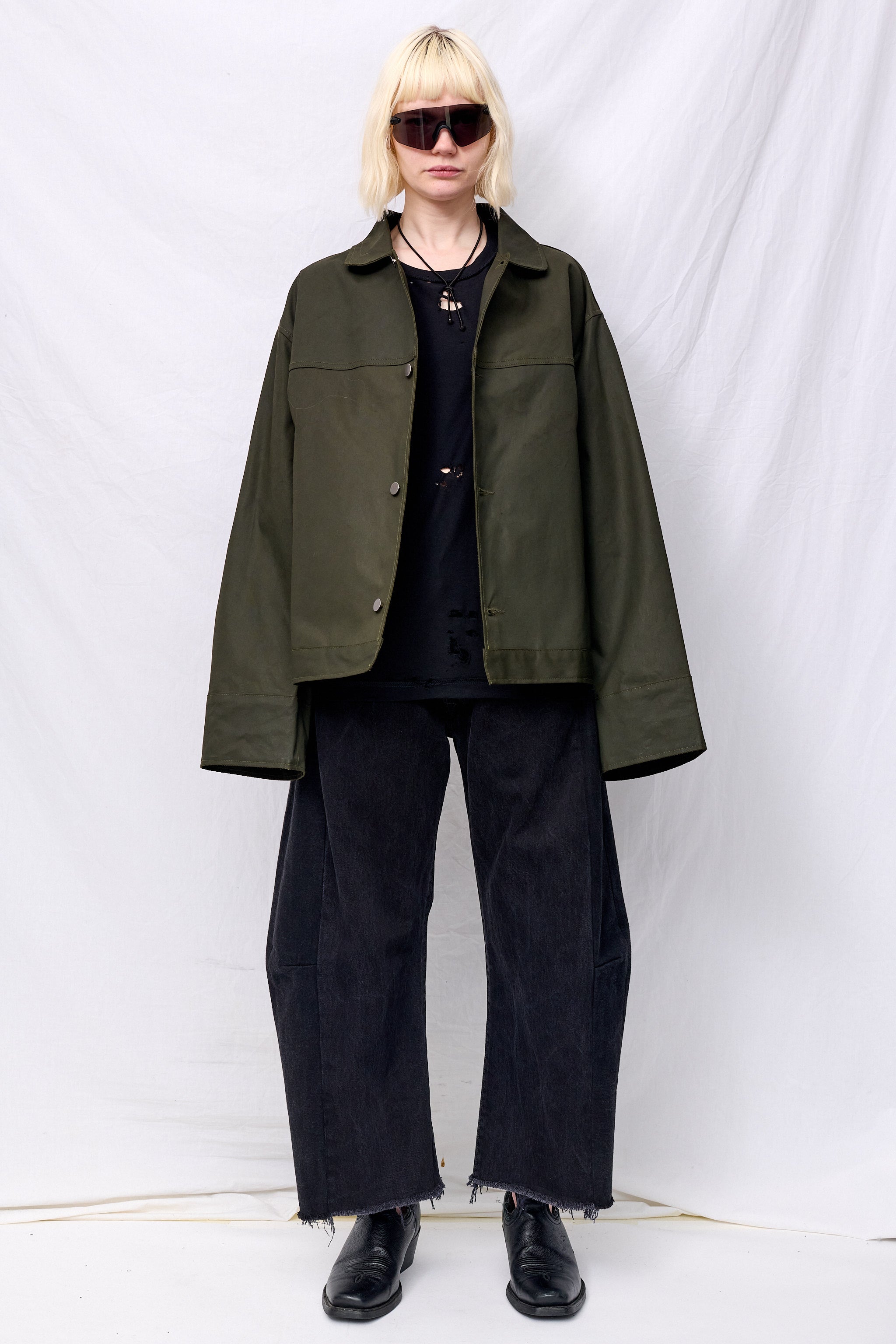 Green Wax Fireman Box Jacket