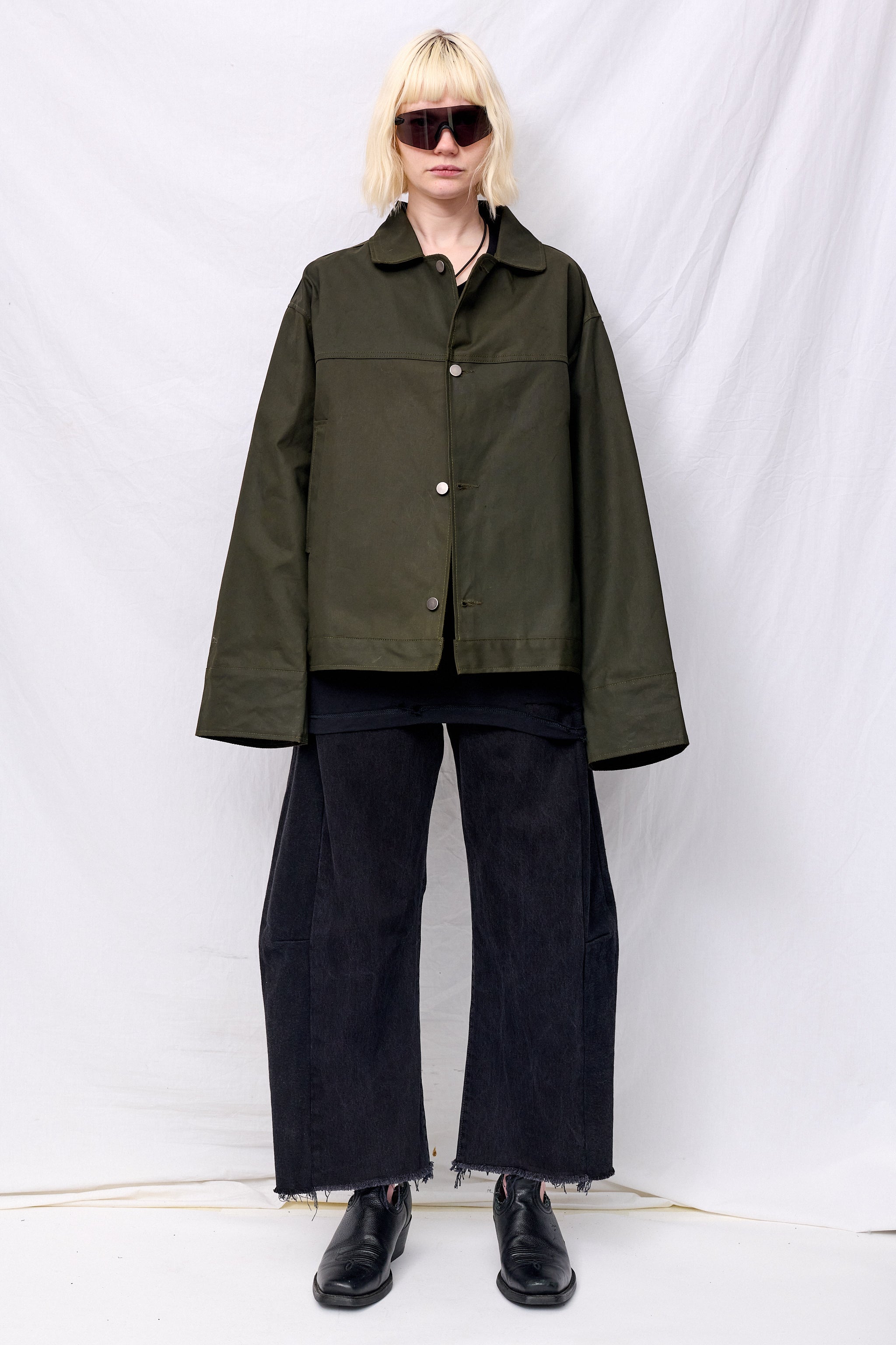 Green Wax Fireman Box Jacket