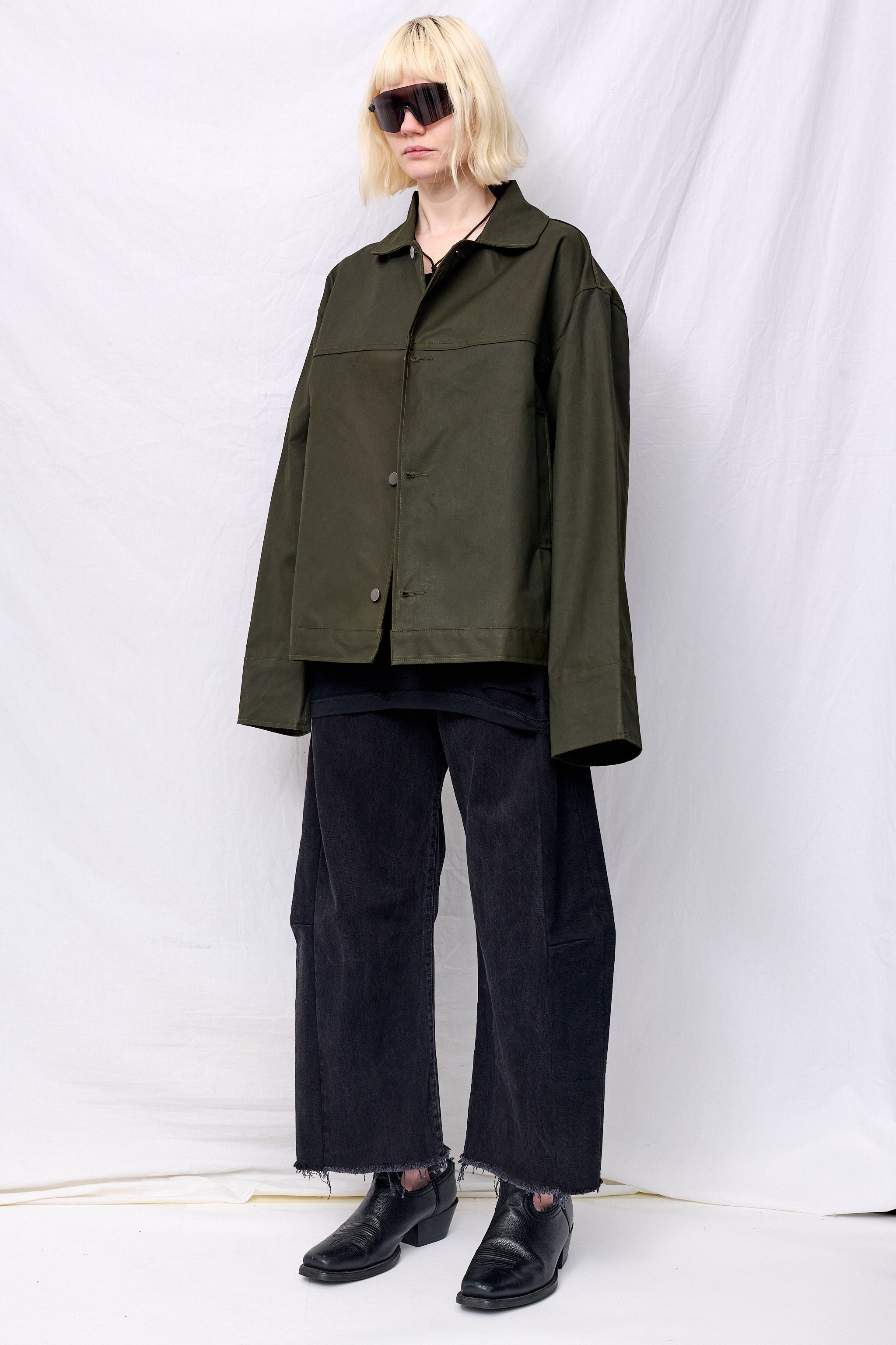 Green Wax Fireman Box Jacket