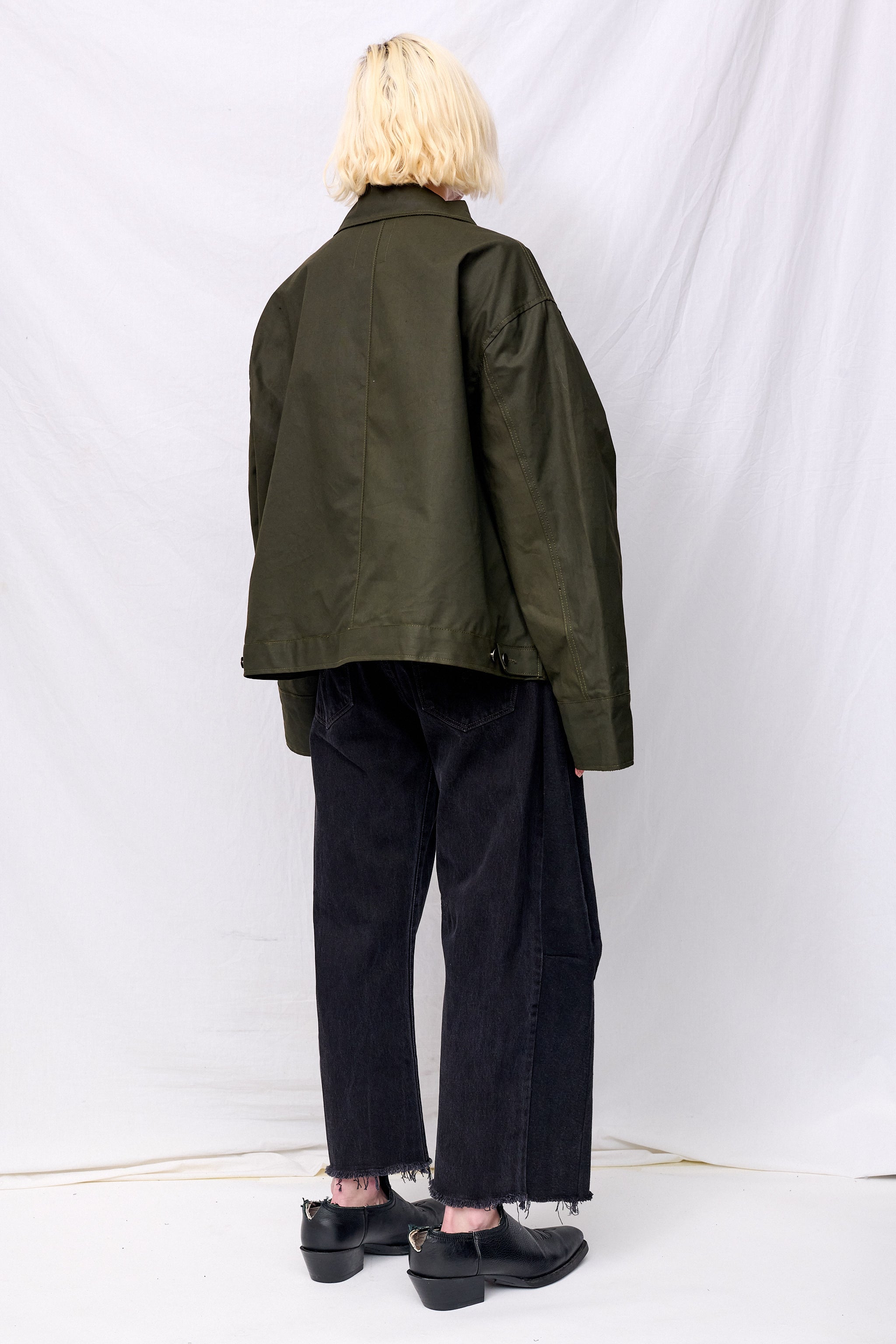 Green Wax Fireman Box Jacket