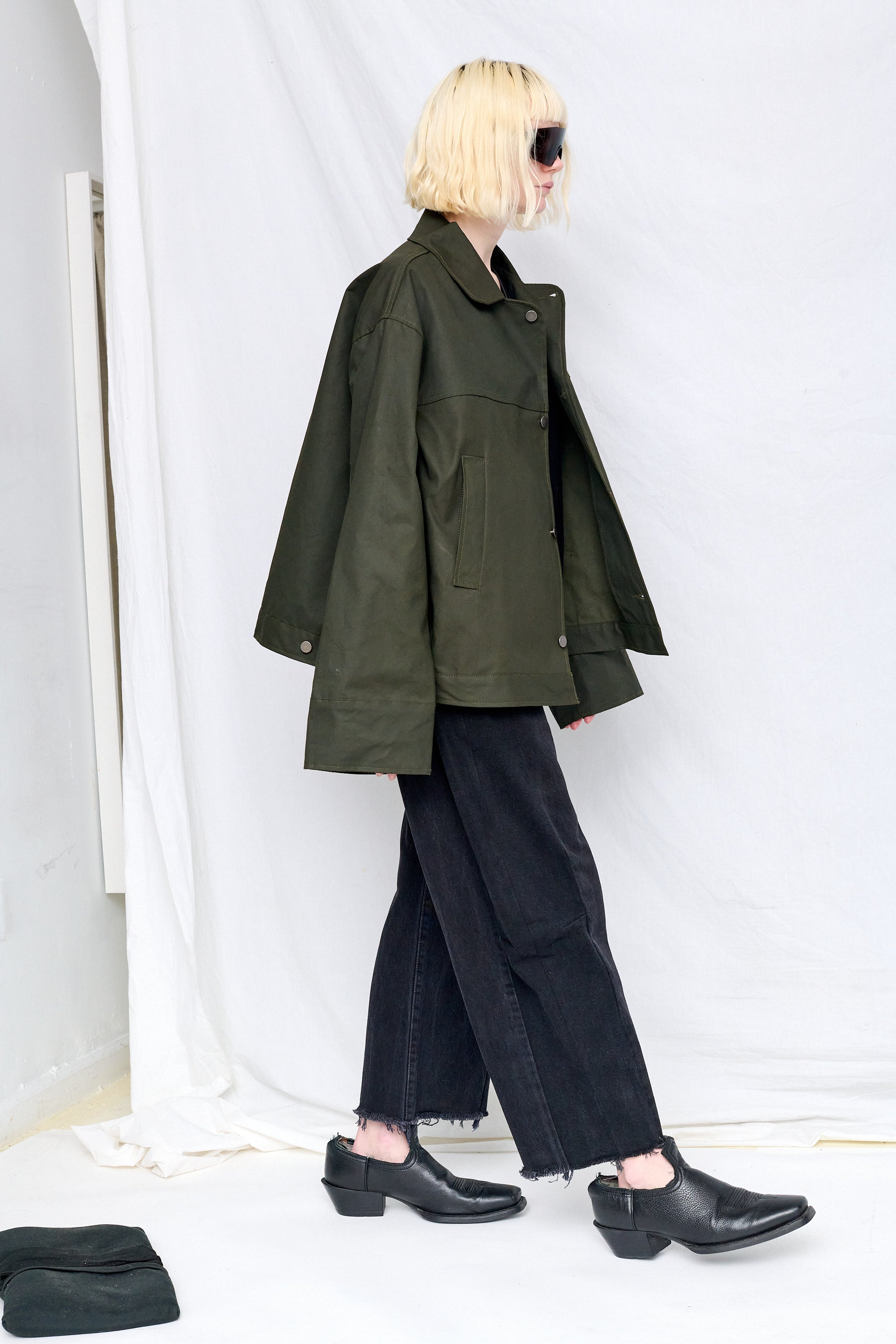 Green Wax Fireman Box Jacket