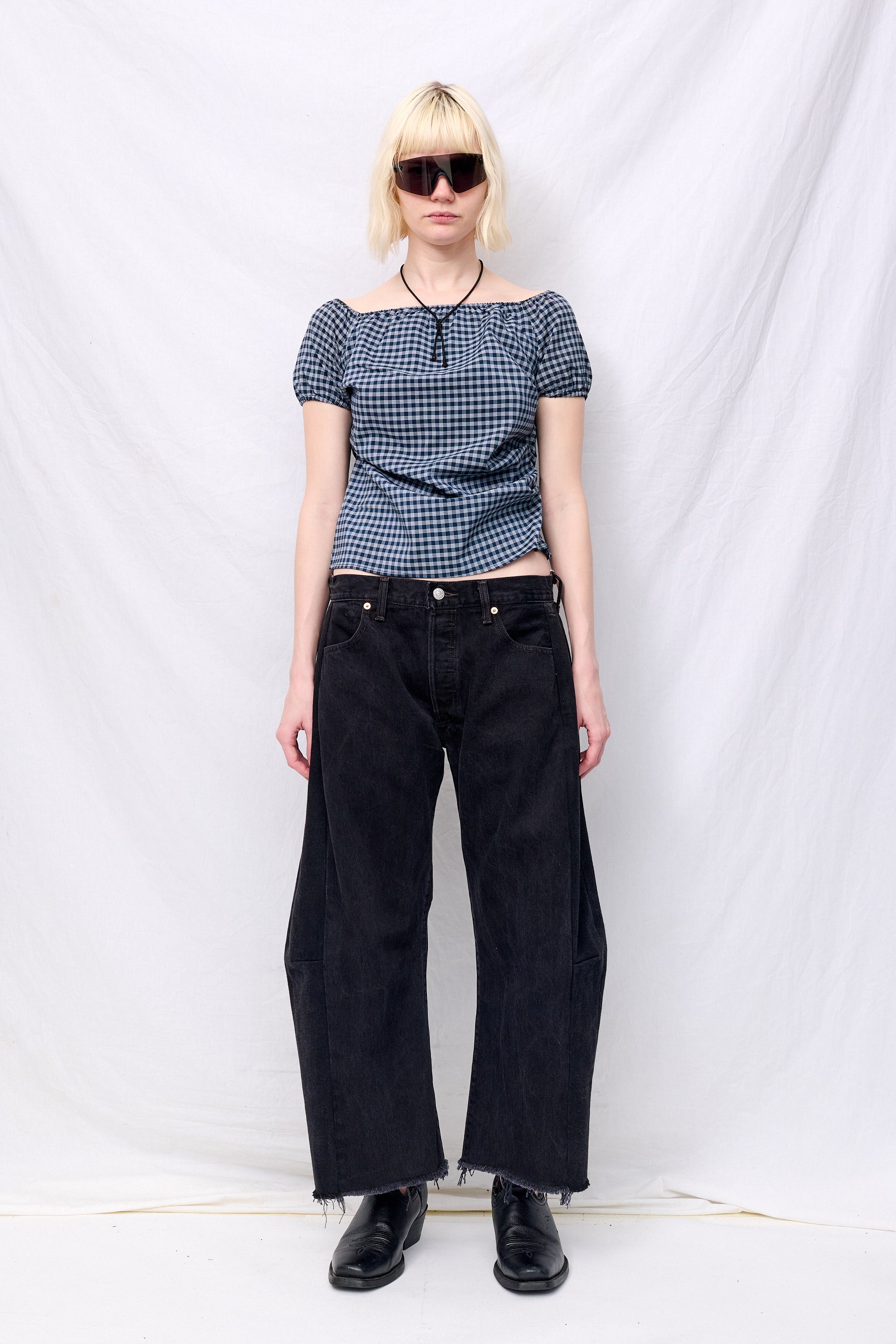 Plaid Super Laver Baby Top