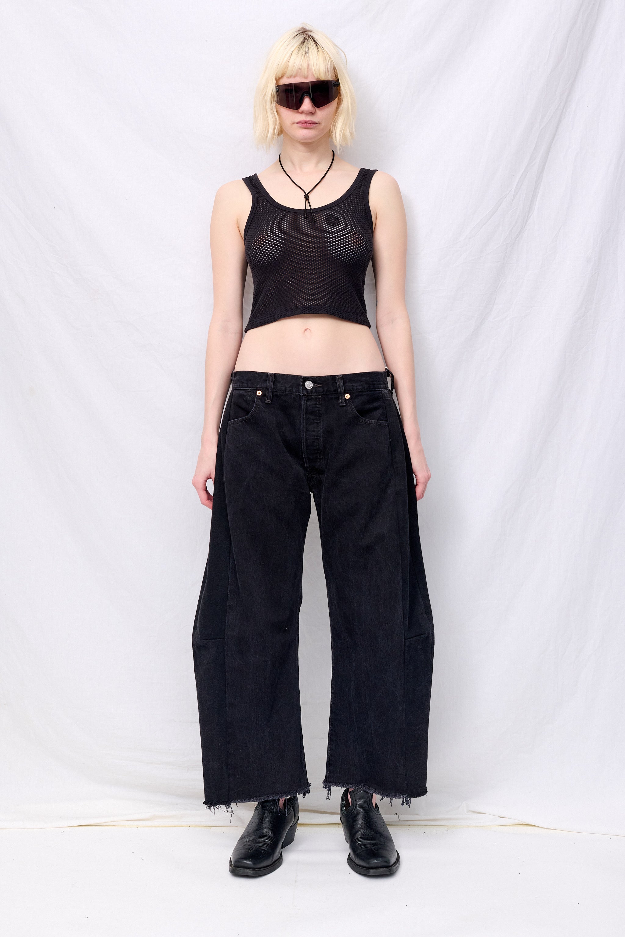 Black Mesh Sporty Tank