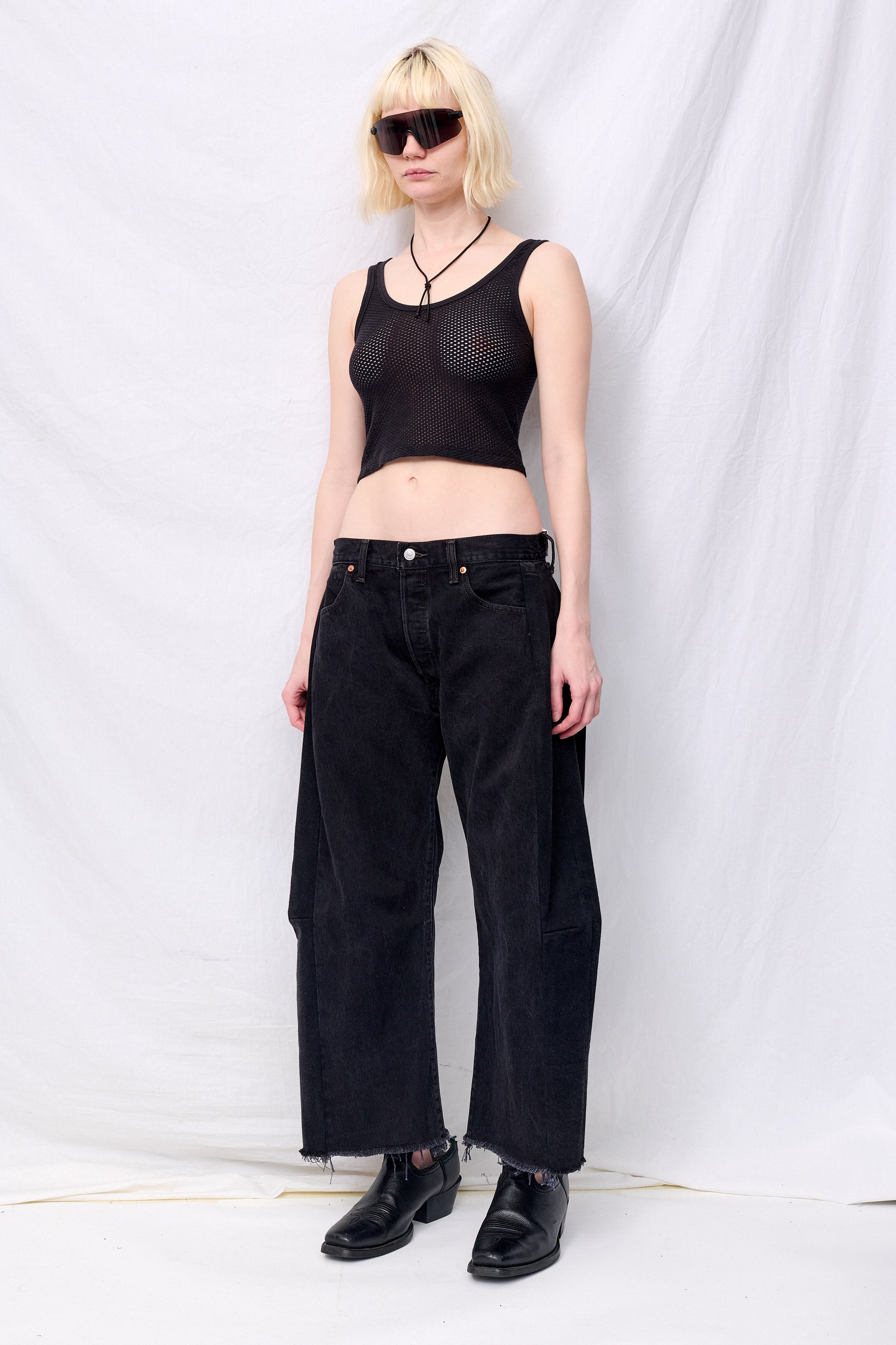 Black Mesh Sporty Tank