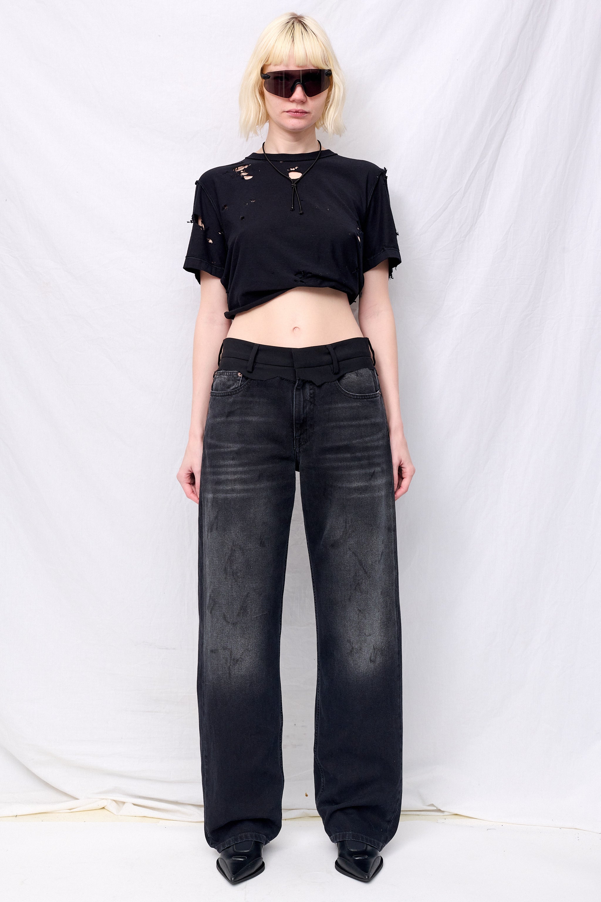 Black Waistband 5 Pocket Pant
