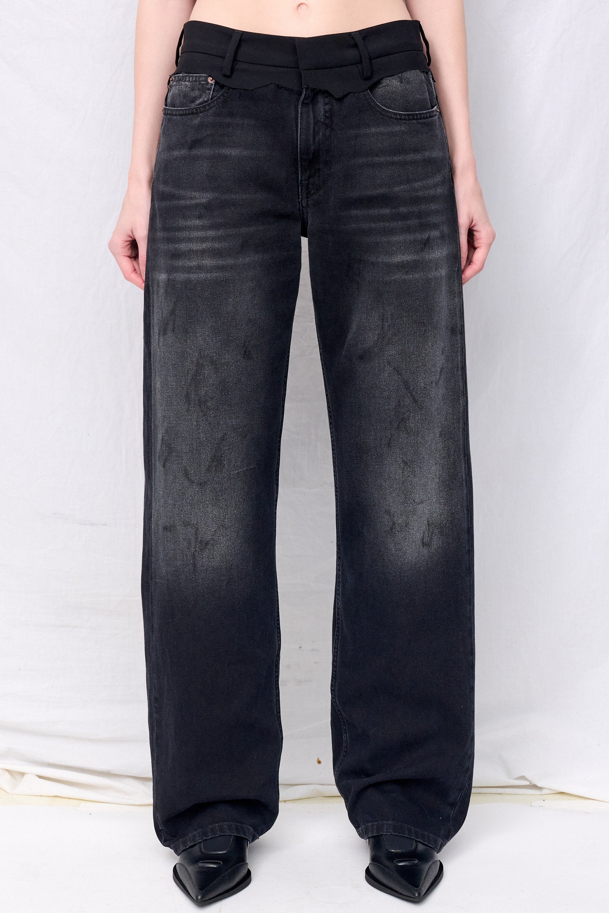 Black Waistband 5 Pocket Pant